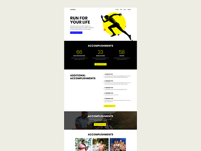 Landing page - Run branding design graphic design modern ui ux webdesign