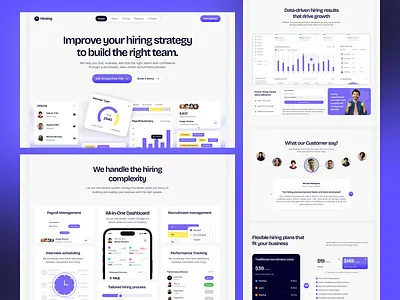 Talent Hiring Platform SaaS Website Design hiring platfrom saas landing page saas web design saas website design talent hiring ui design web design web designer web ui design website design website designer website ui design
