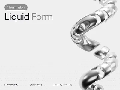 Liquid Form 3D Animation 3d 3d animation 3d blender abstract branding greyscale hero design landing page liquid form loop animation looping monochrome motion graphics ui ux design web design