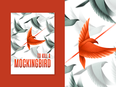 To Kill a Mockingbird birds book book cover design grain texture illustration texture to kill a mockingbird vector