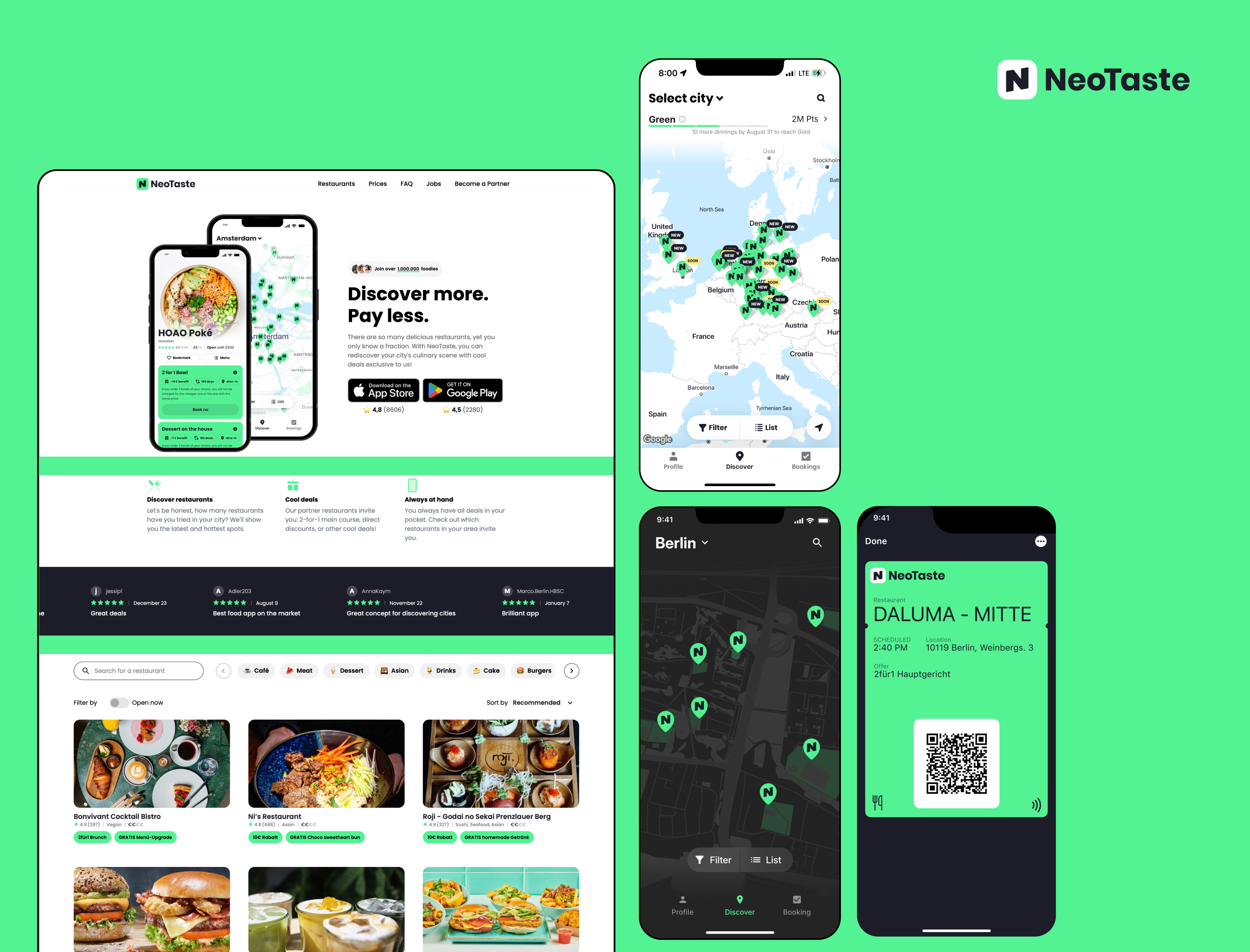 NeoTaste app food graphic design ui ux