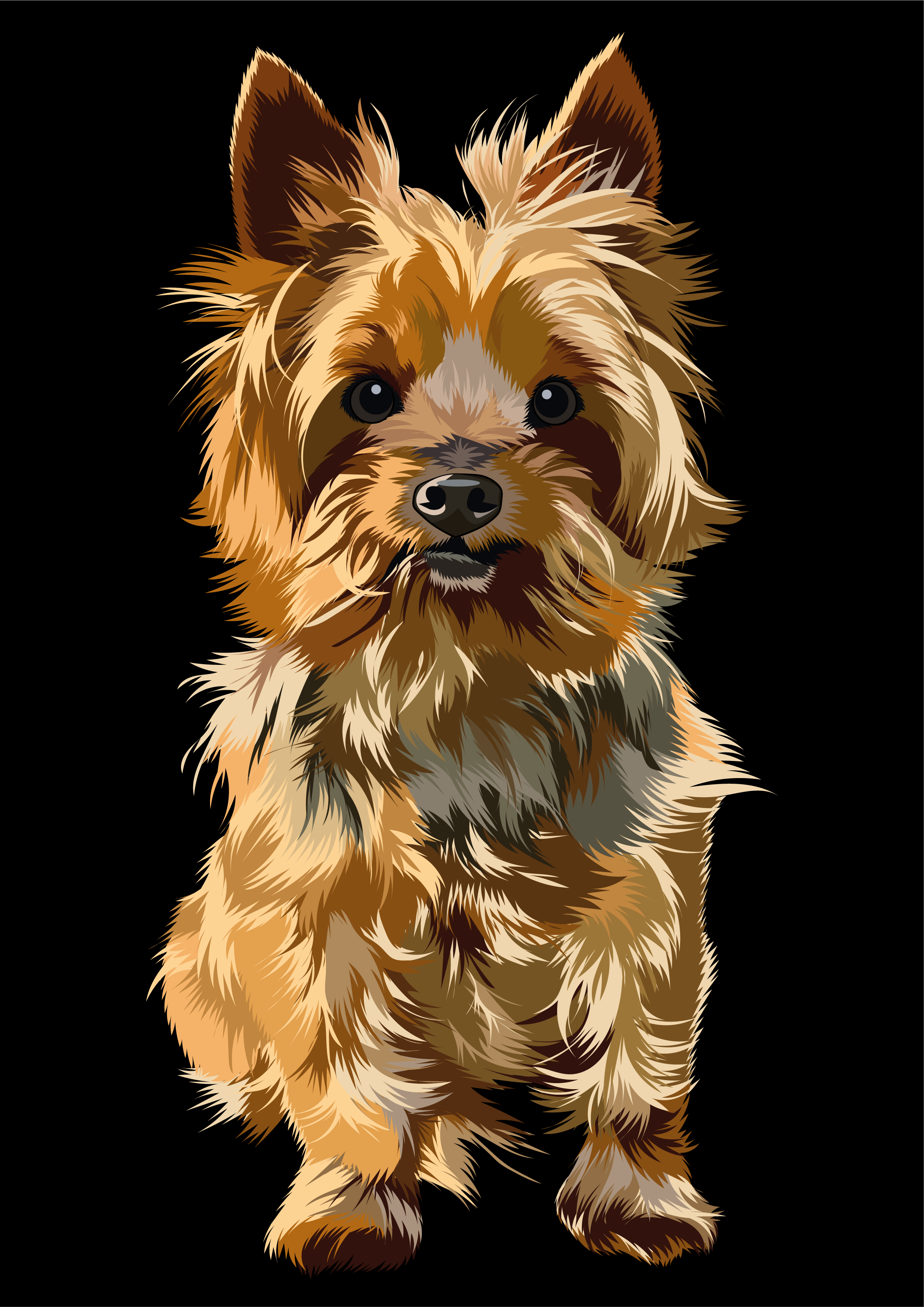 Yorkshire Terrier Vector Portrait | Detailed Pet Illustration adobe illustrator animal portrait character design cute dog detailed illustration digital art dog dog portrait fur texture geometric art mascot mascot design pet illustration pet lover pet portrait puppy vector art vector illustration yorkie yorkshire terrier