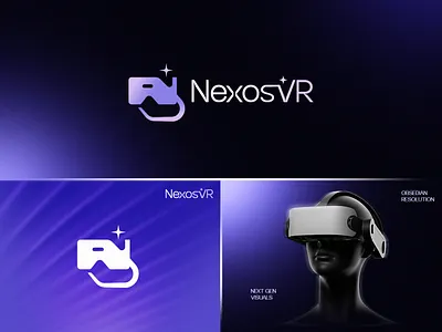 Futuristic VR-Logo Branding brand identity branding metaverse minimalist logo tech branding tech logo virtual reality visual identity vr vr logo