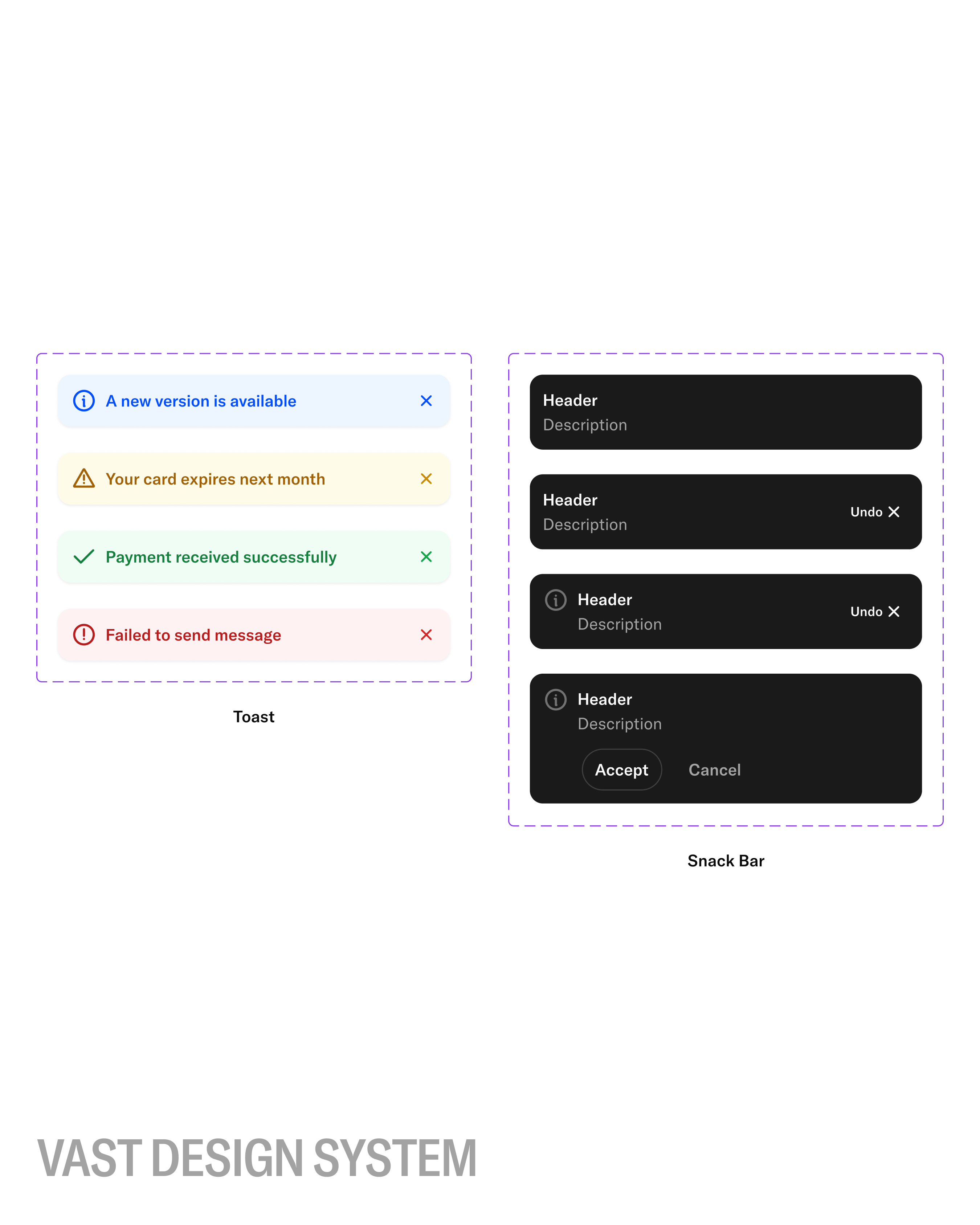 Toasts Vs SnackBar alerts design feedback figma semantic snackbar toasts ui uidesign ux