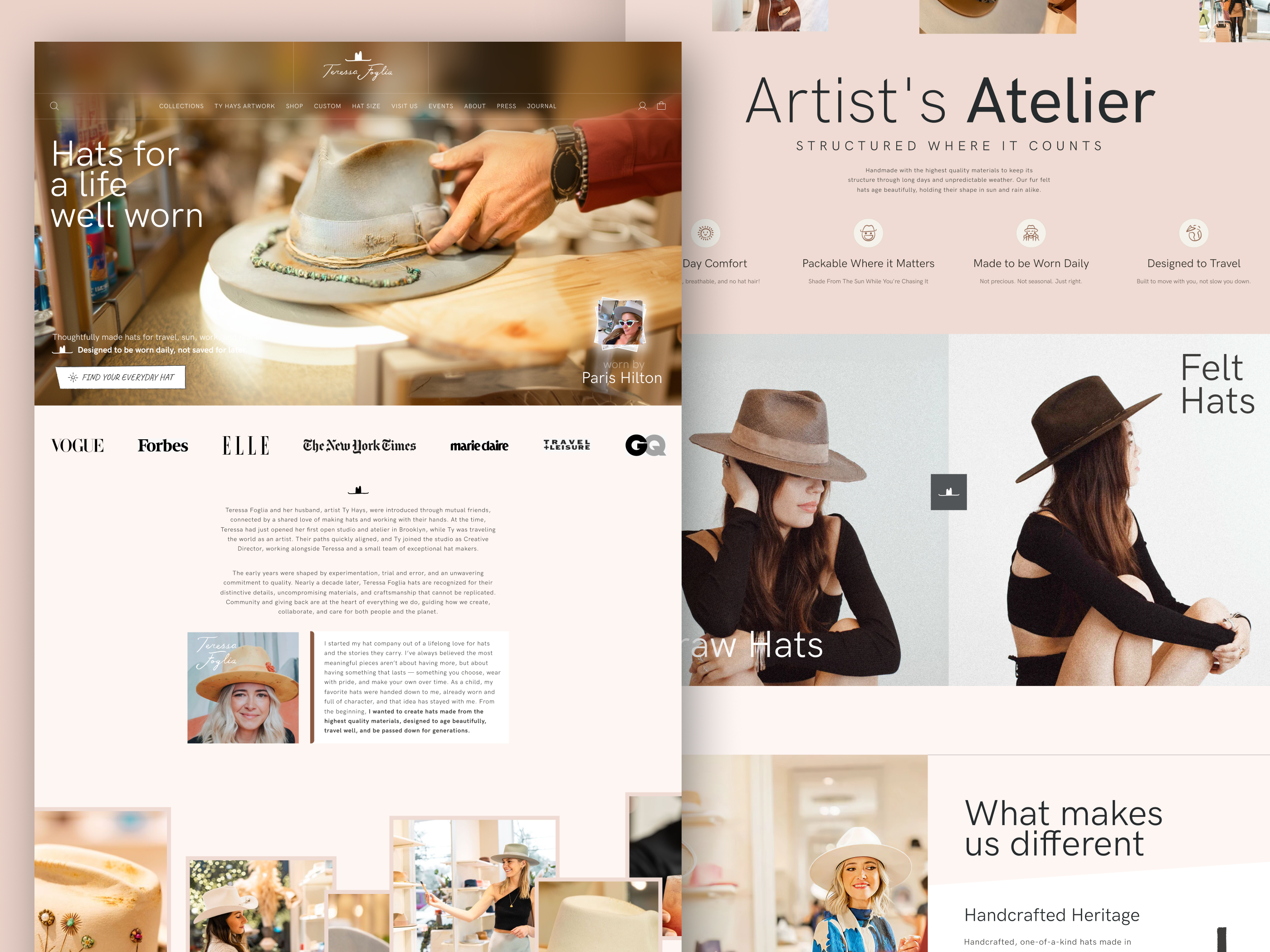 Luxury Hat Brand – E-Commerce Experience Design ecommerce website editorial design fashion brand fashion ecommerce fashion website hat design lifestyle brand luxury ecommerce luxury fashion product design responsive design shopify design ui design ux design web design