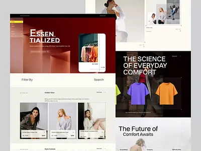 Fashion Online Store e-Commerce Website Animation animation clothes clothing design e commerce fashion interaction landing page online shop shop store ux web web design website website design