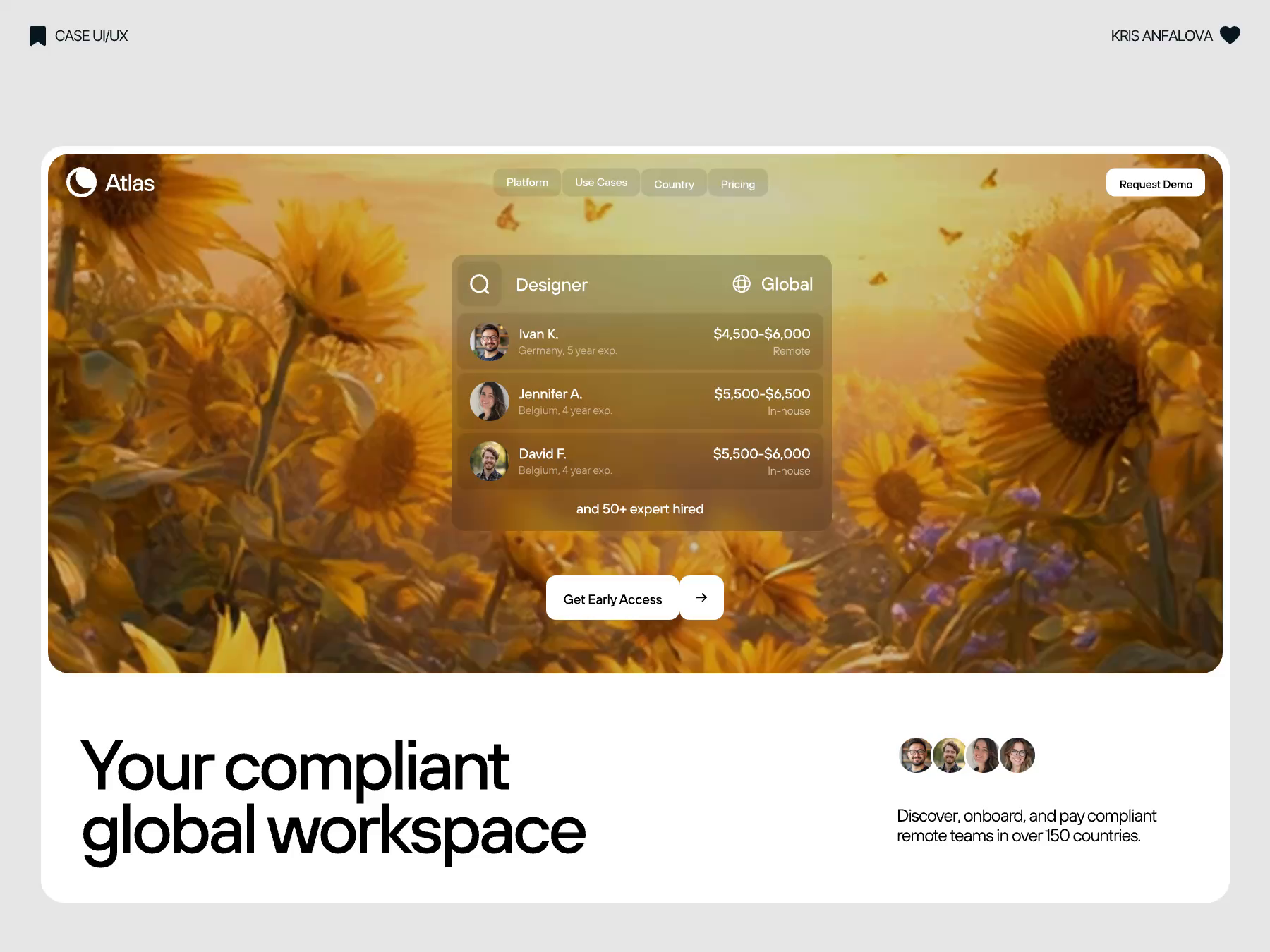 Global HR Workspace — SaaS Landing Page