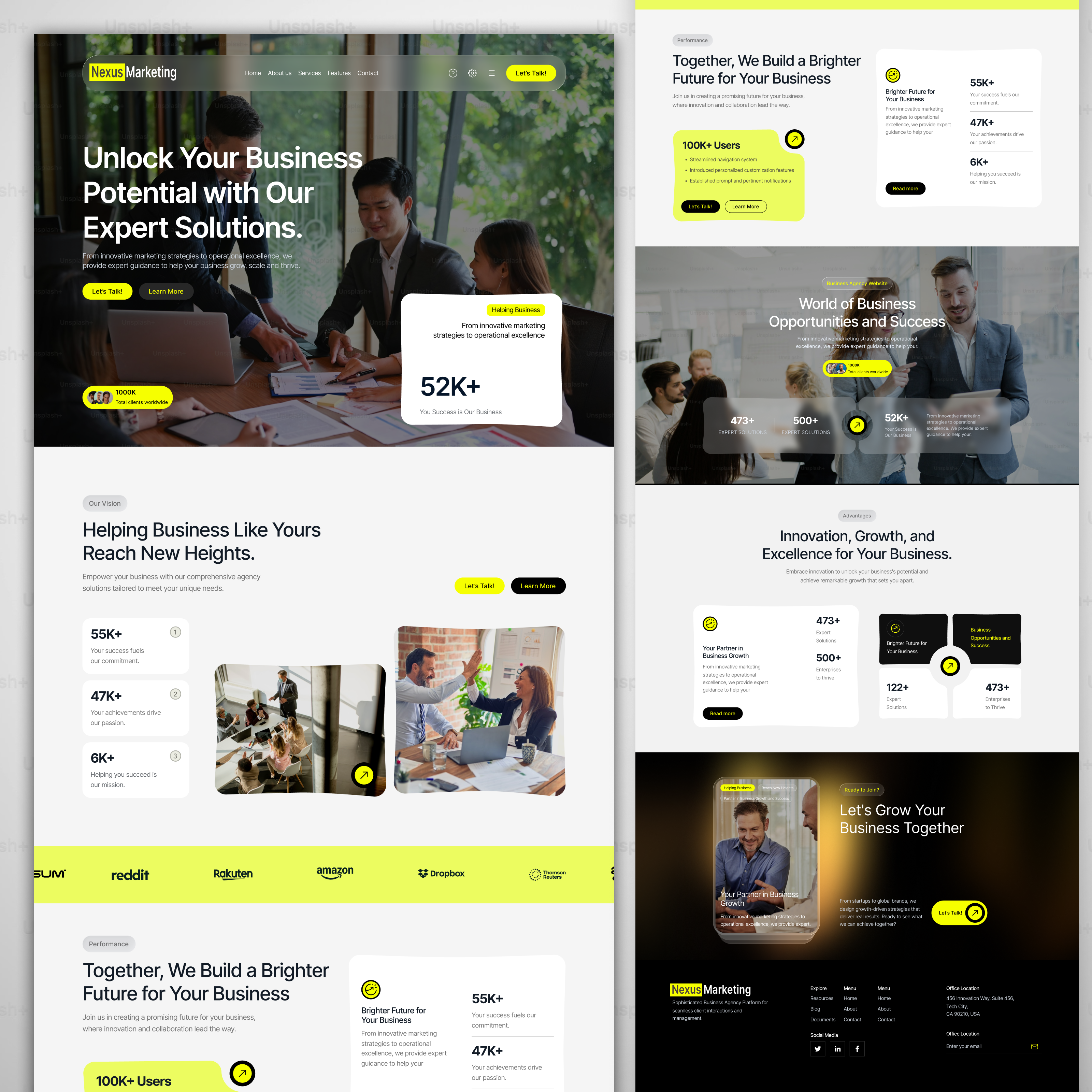 Nexus Marketing – Agency agencywebsite businessweb cleandesign corporatedesign figma homepage landingpage marketingagency nexusmarketing uidesign uiux webdesign