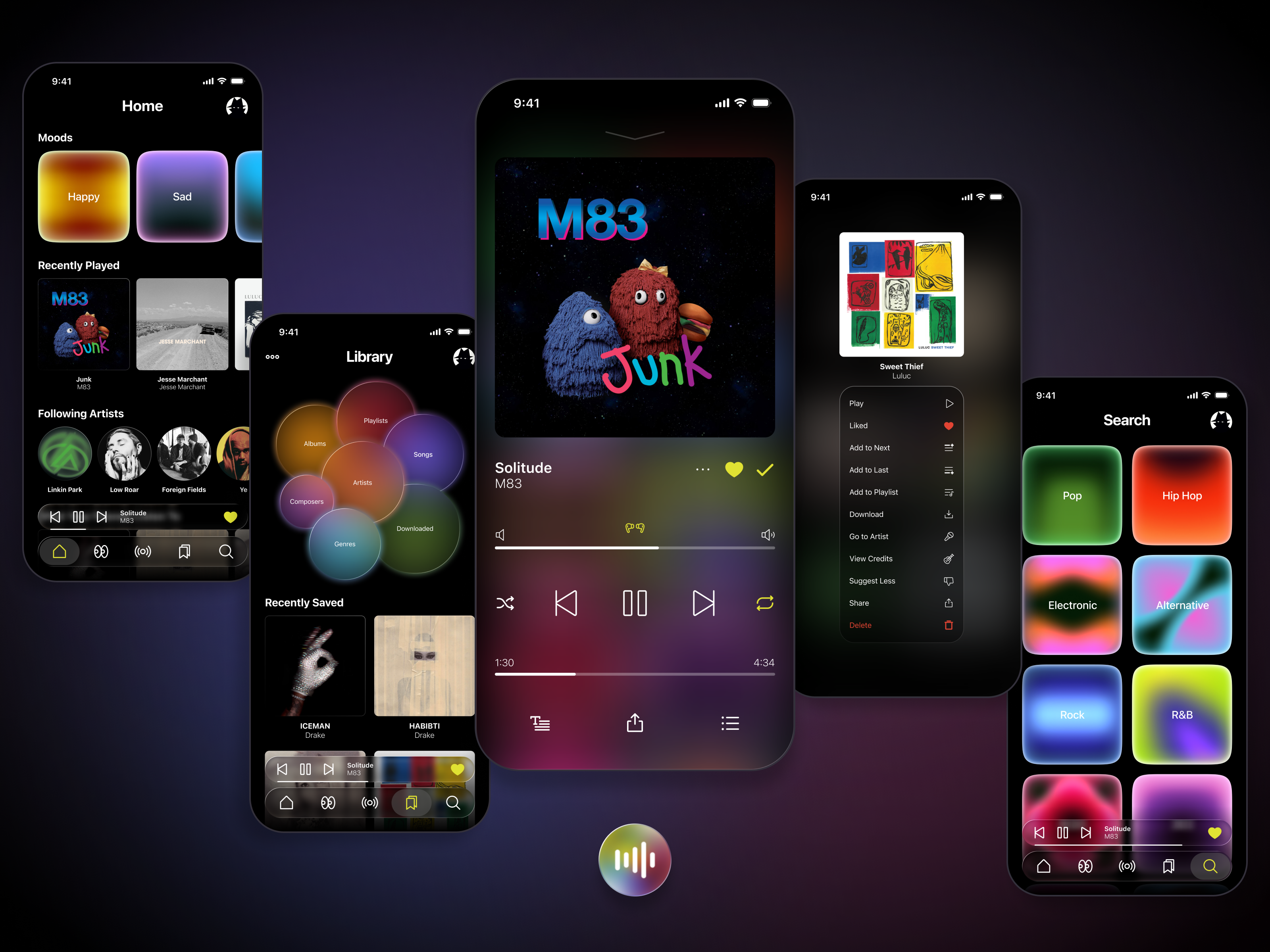 Lumio — Music App UI Design