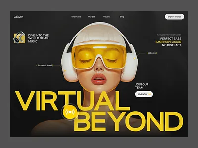 CECIA - AR Audio Website ar ar landing page ar website audio audio system augmented reality landing page ui design web web design website website design