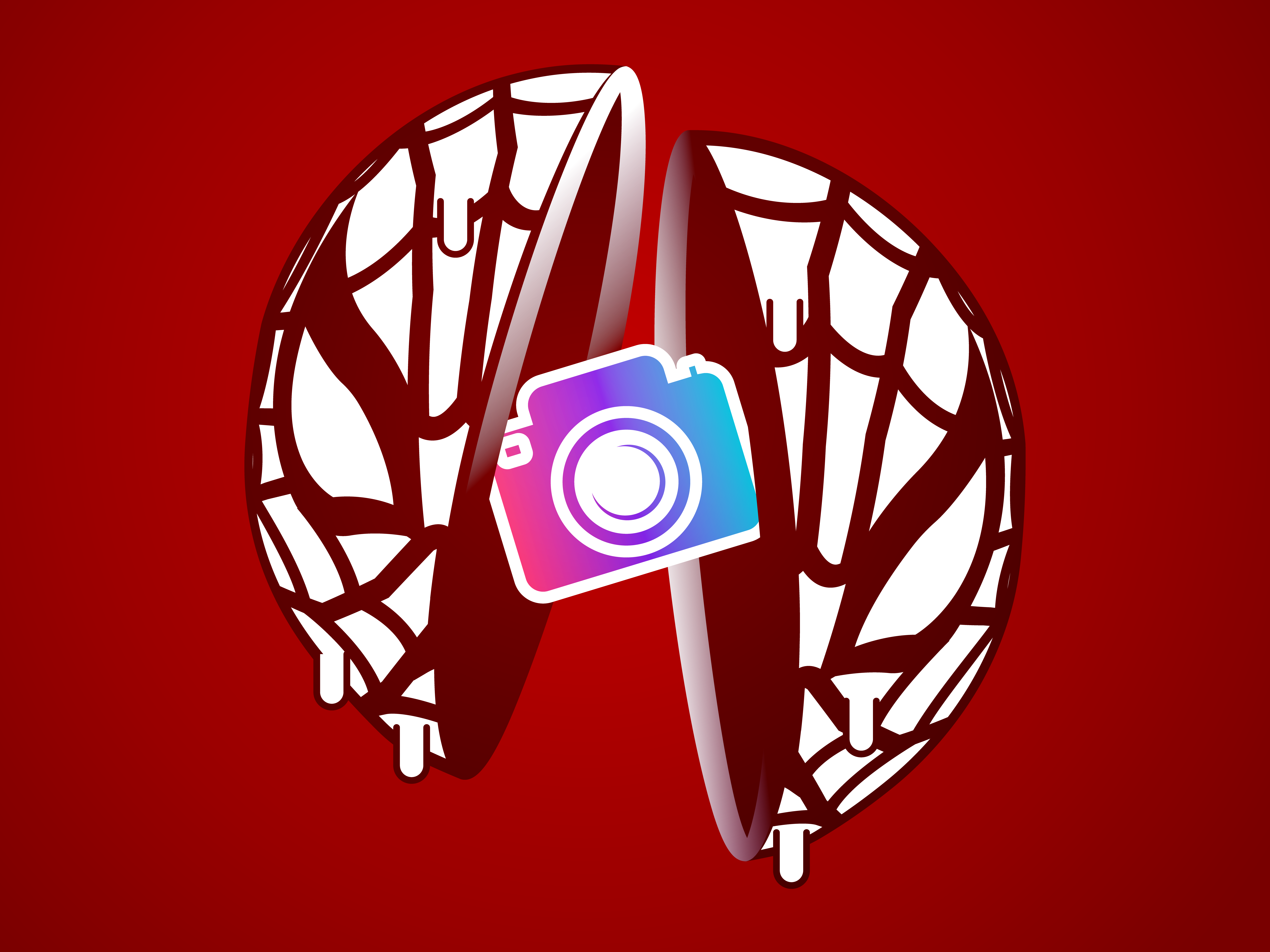 Split Head Spider-Man camera comics graphic design illustration melting peter parker red spider man spiderman trippy vector