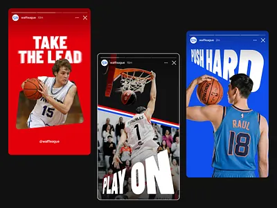 Walf - Basketball League Social Media basket basketball basketball league bold brand brand identity branding clean dribble graphic design habito nba slam dunk social media sosmed sport sport social media story visual identity