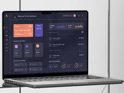 Fintech Dashboard Design darkmode dashboarddesign fintech fintechdashboard macbook productdesign uiux userinterface