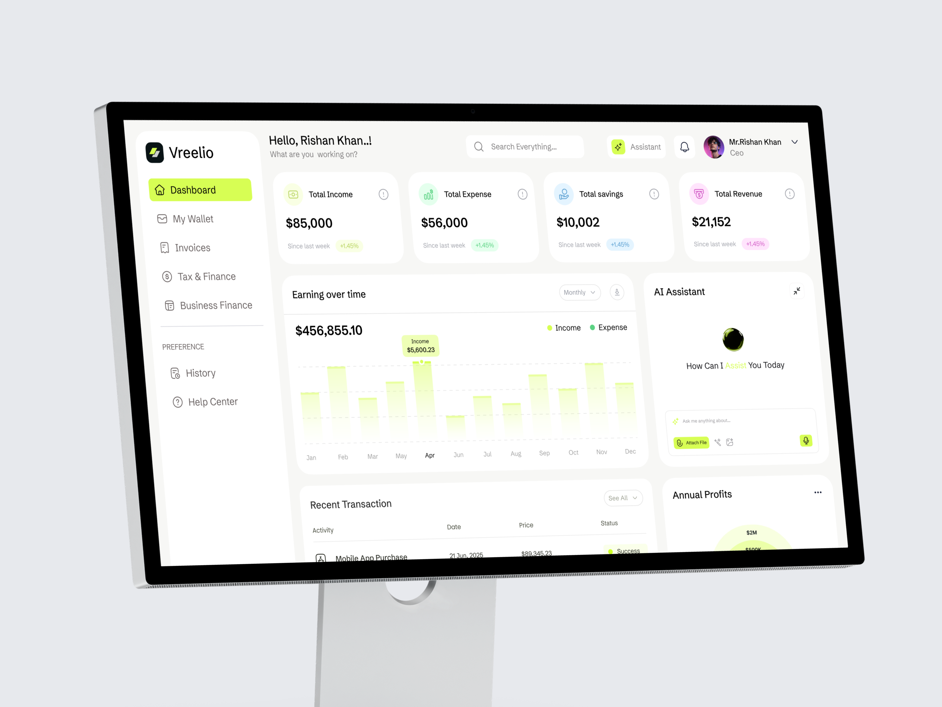 Finance Management Web Dashboard UI/UX Design dashboard design design finance finance banking finance dashboard design fintech app fintech web app fintech webapp saas web design