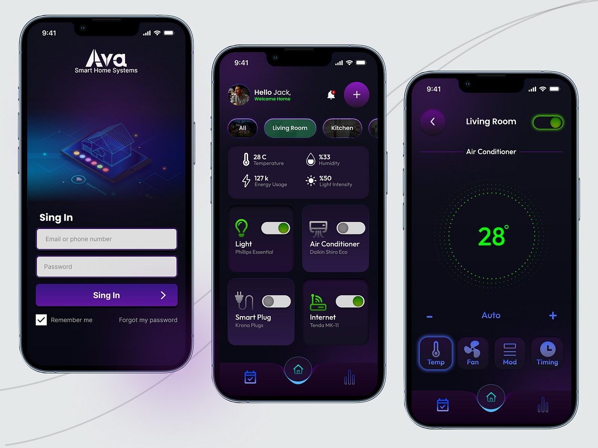 Smart Home Systems App Design: Mobile App UI / UX Design by Serkan ...