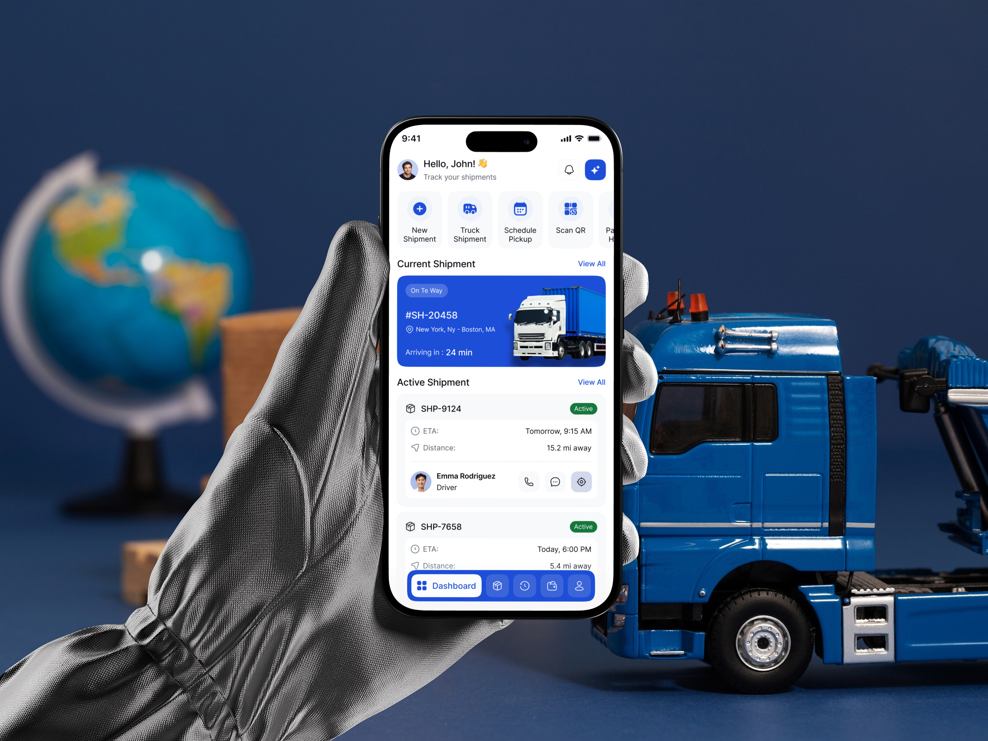 AI Powered Logistics Mobile App UI UX Design interface mobile product service startup ui ux web