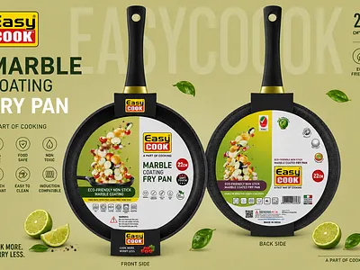 Easy Cook Cookware Packaging Design Collection brand identity cookware design kitchenware design label design non stick cookware packaging branding packaging design product branding product packaging product visualization