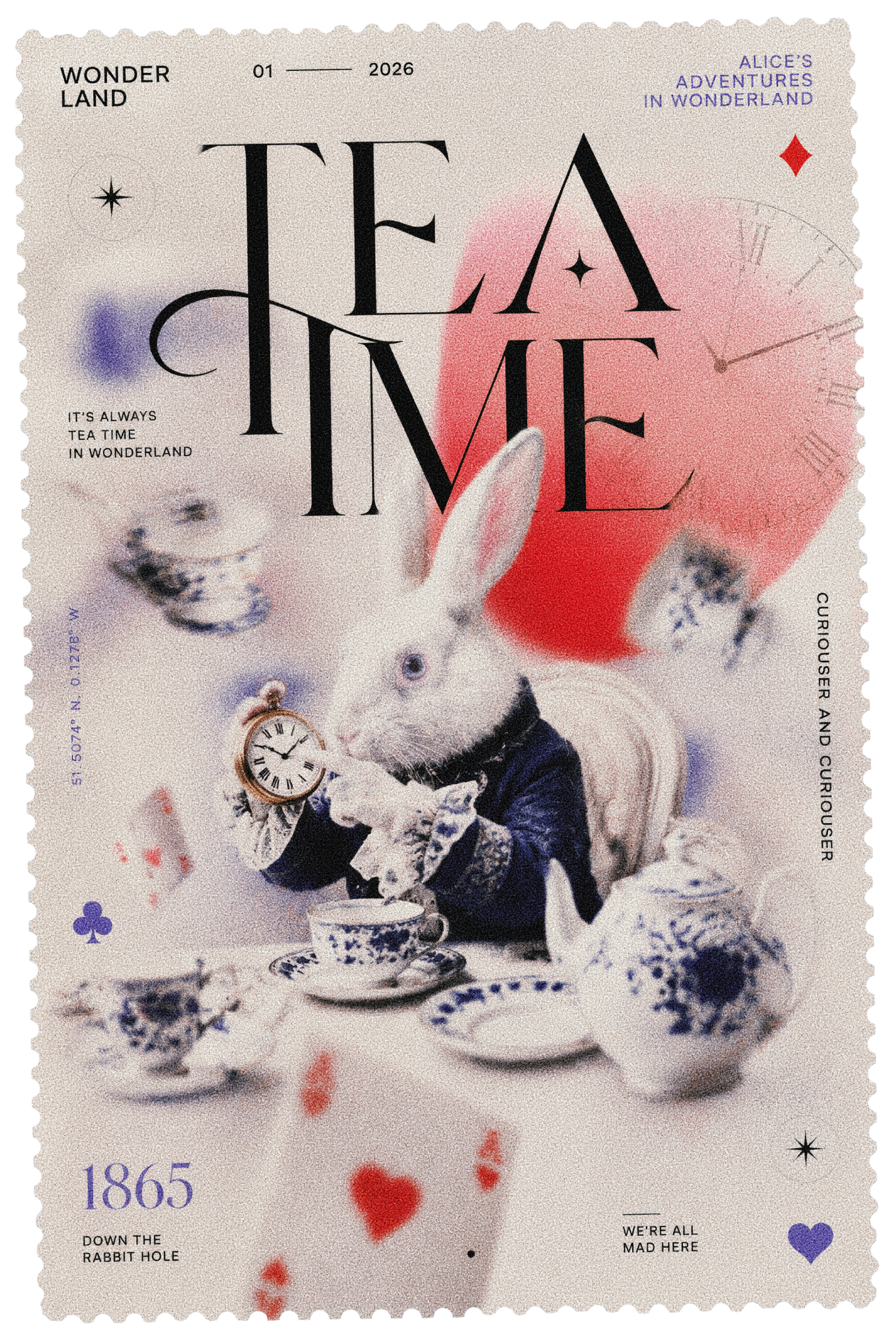 poster ALICE IN WONDERLAND branding design dribbble graphic design illustration poster typography ui