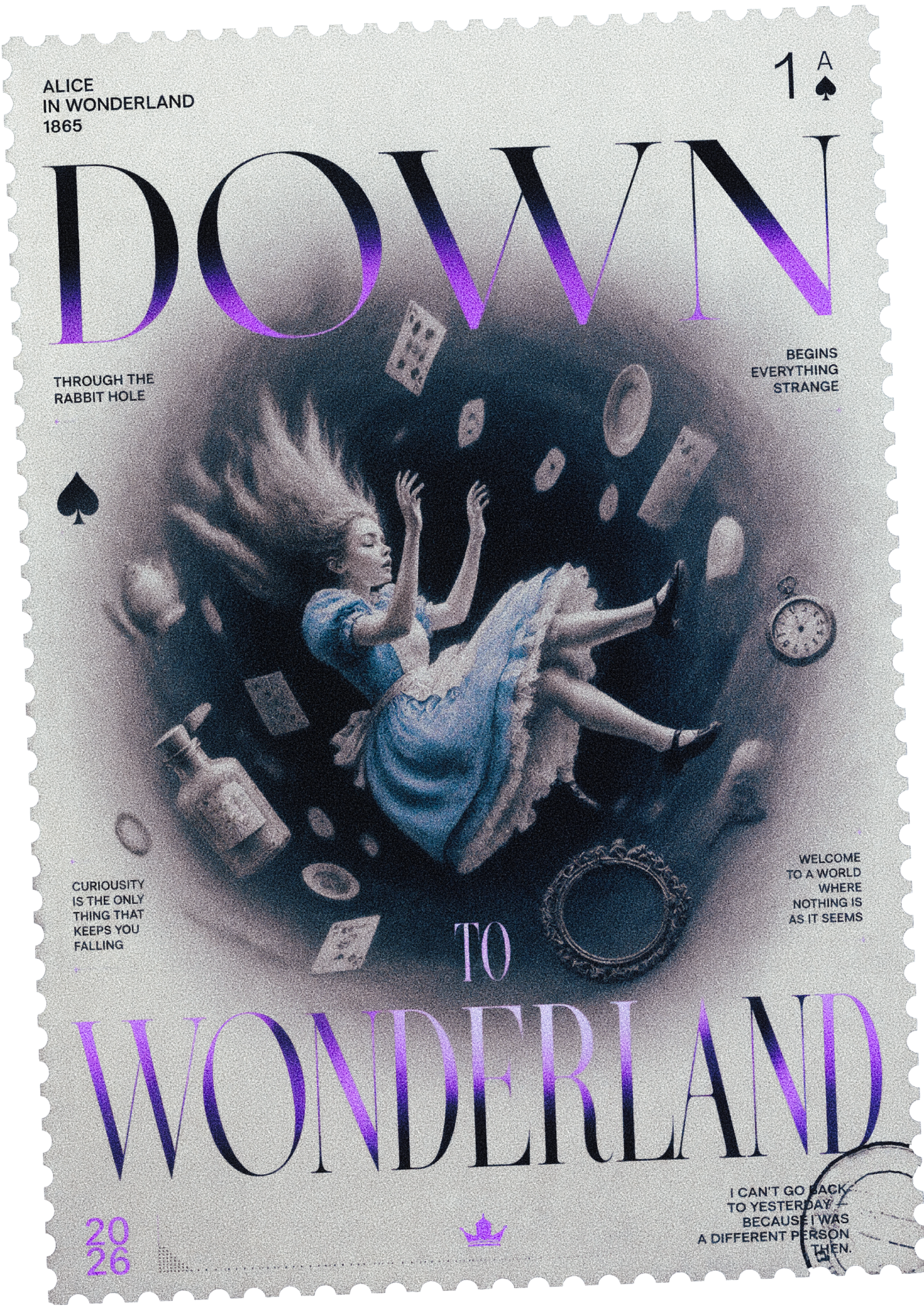 poster ALICE IN WONDERLAND branding design dribbble graphic design illustration poster typography ui