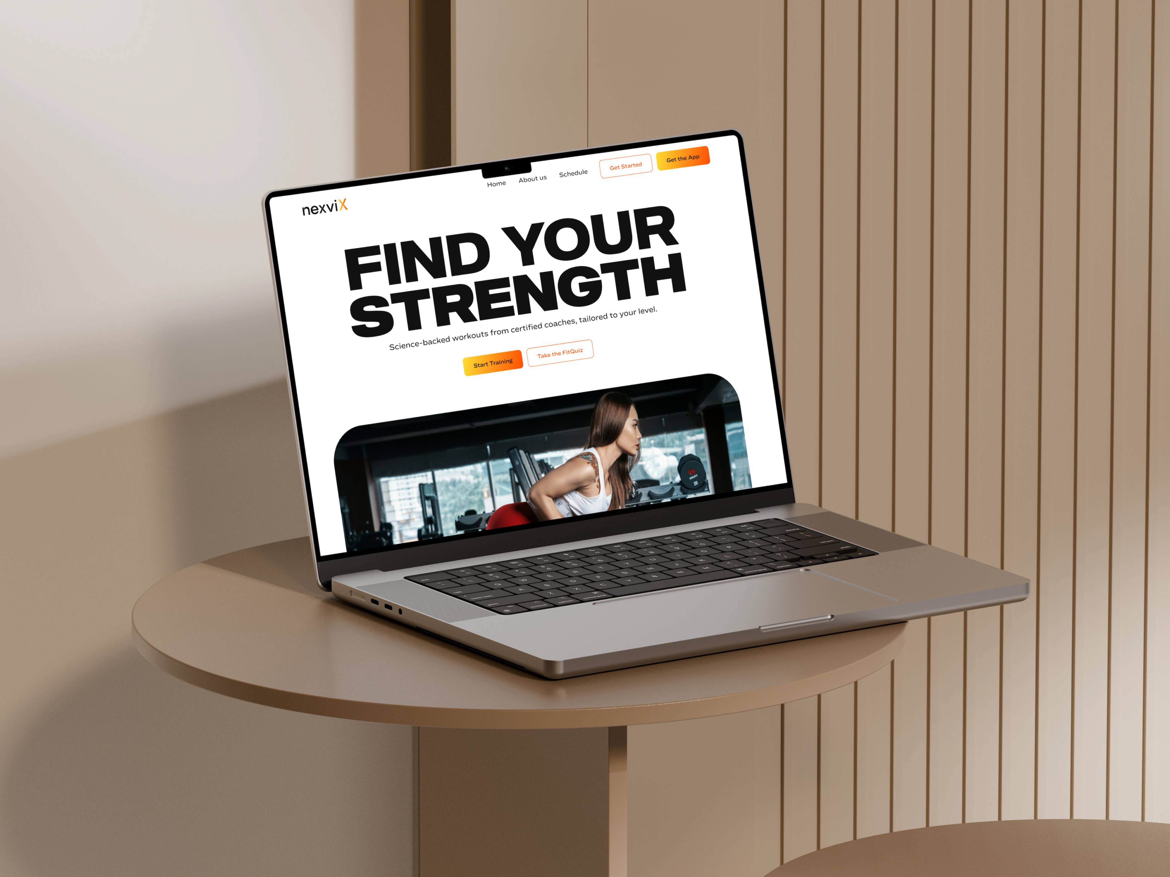 NexviX — Fitness Coaching Platform Website Design design fitness brand website design fitness platform landing page fitness website graphic design gym coaching ui design gym website design landing page minimal web design premium fitness website uiux ui website design