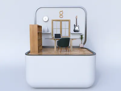 3D Room | Workplace 3d design illustration place room work workplace