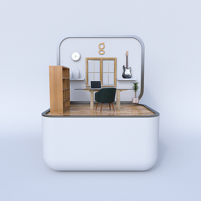 3D Room | Workplace 3d design illustration place room work workplace