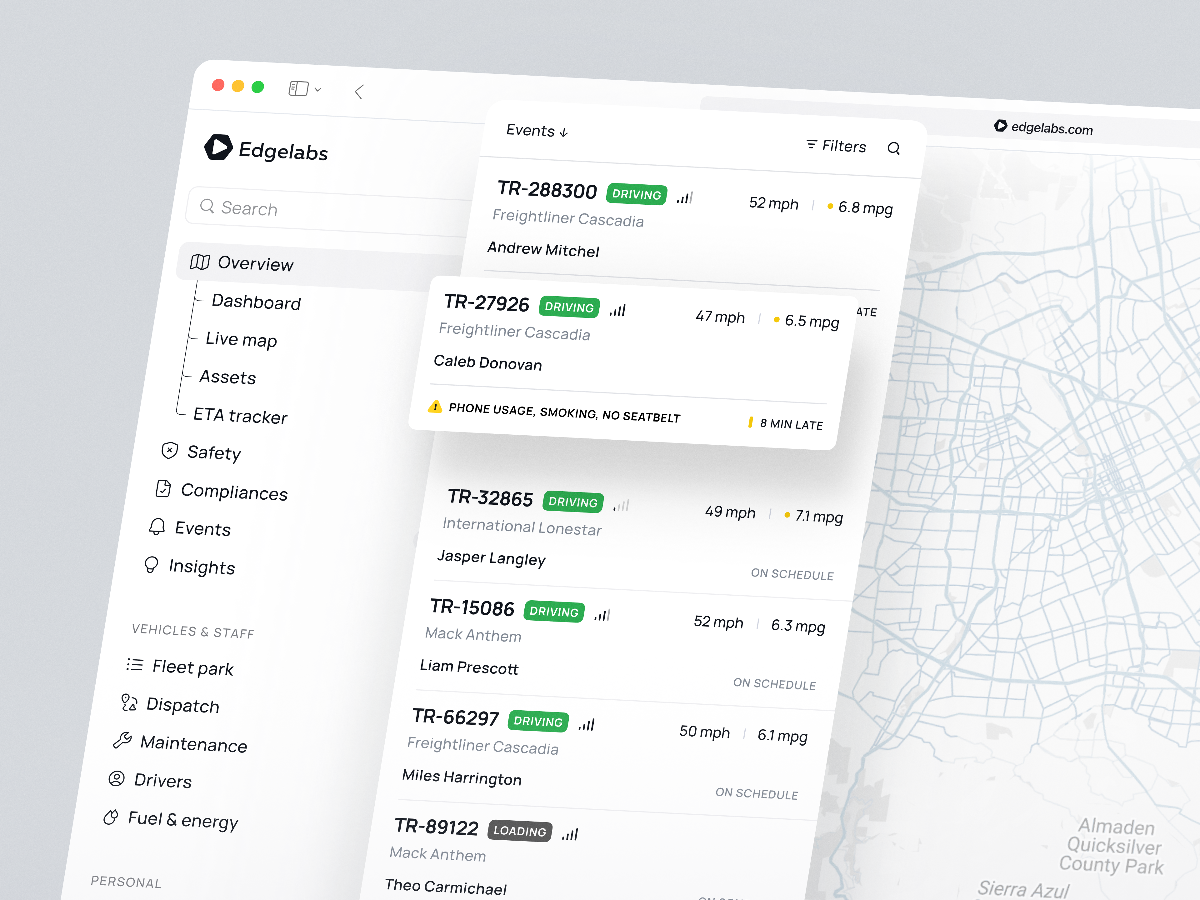Telematics Fleet Management Web Dashboard