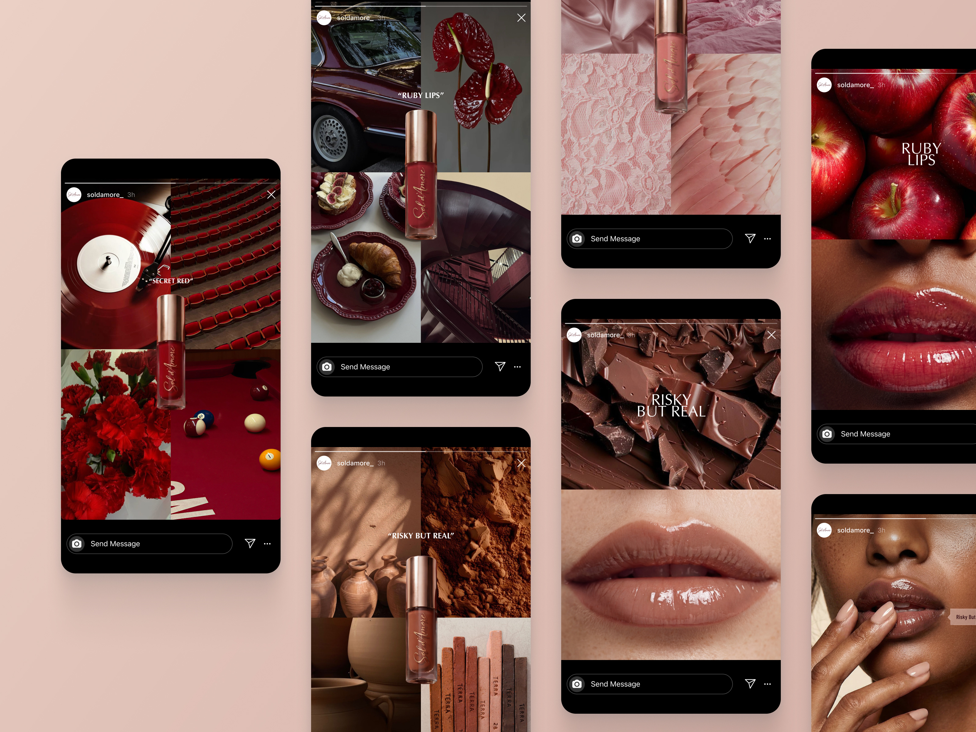 AI-Generated Social Media Content for a Luxury Lip Beauty Brand
