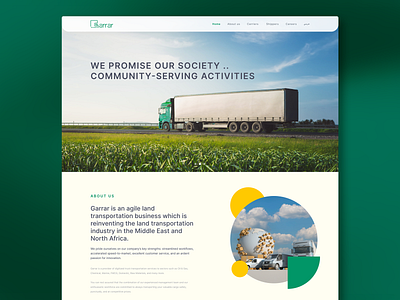 Garrar Website redesign home page logistics product design transportation ui website