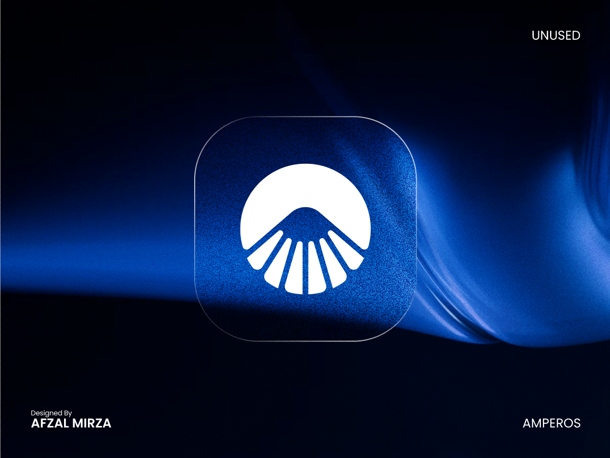 Logo Design For AMPEROS POWER UNIT animation branding graphic design illustrator logo solar