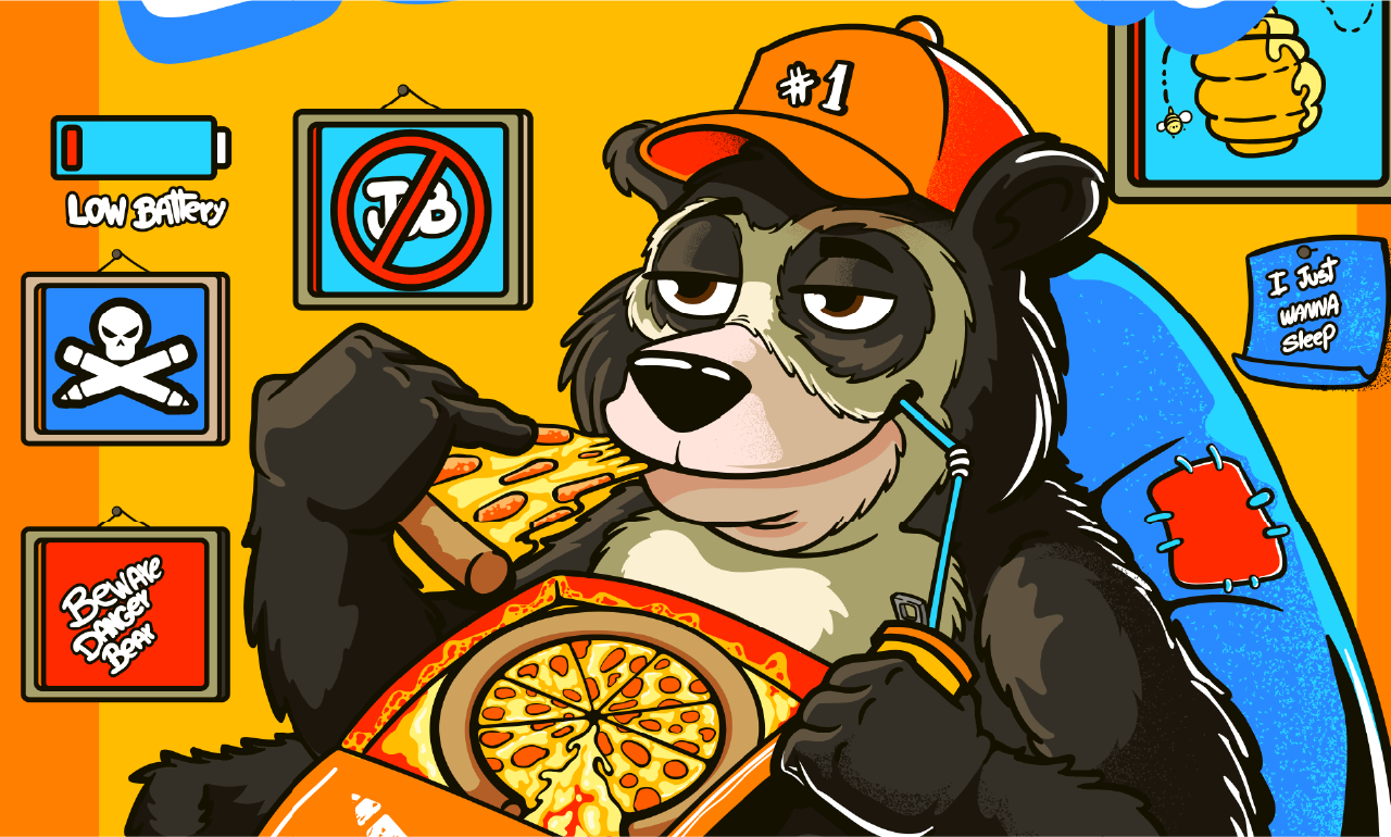 T-Shirt Illustration Lazy Bear Character Design for Apparel Co adobe illustrator bear bear illustration brand cartoon character characterdesign clothing clothing apparel graphic design illustration logo mascot t shirt t shirt graphic design vector vectorart
