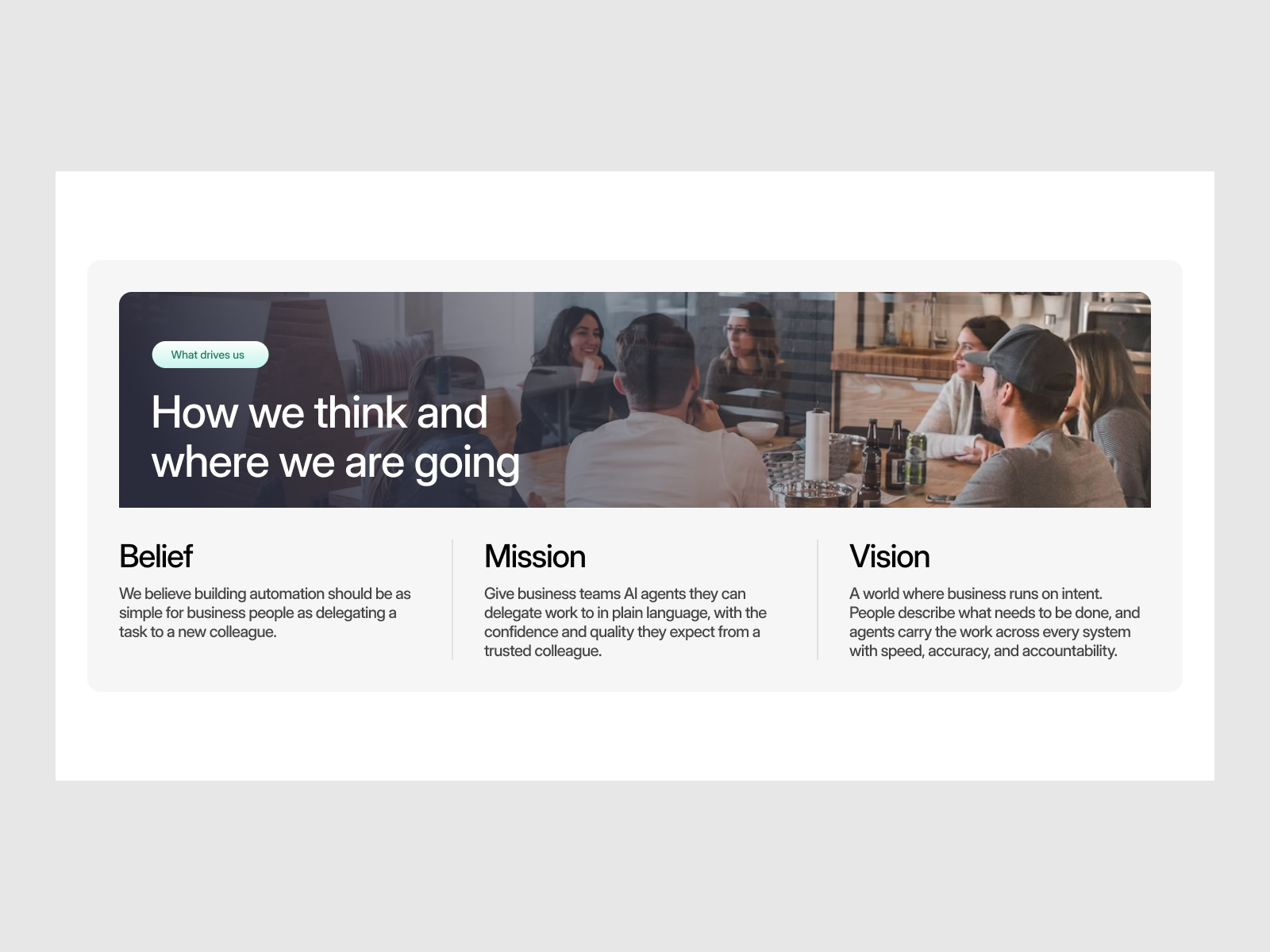 Example of Website design for Duvo AI