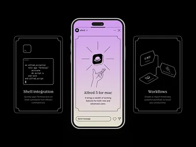 Alfred app: visual identity ai gpt gpt 3 identity identity design ig openai search vi visual identity web web design web page website