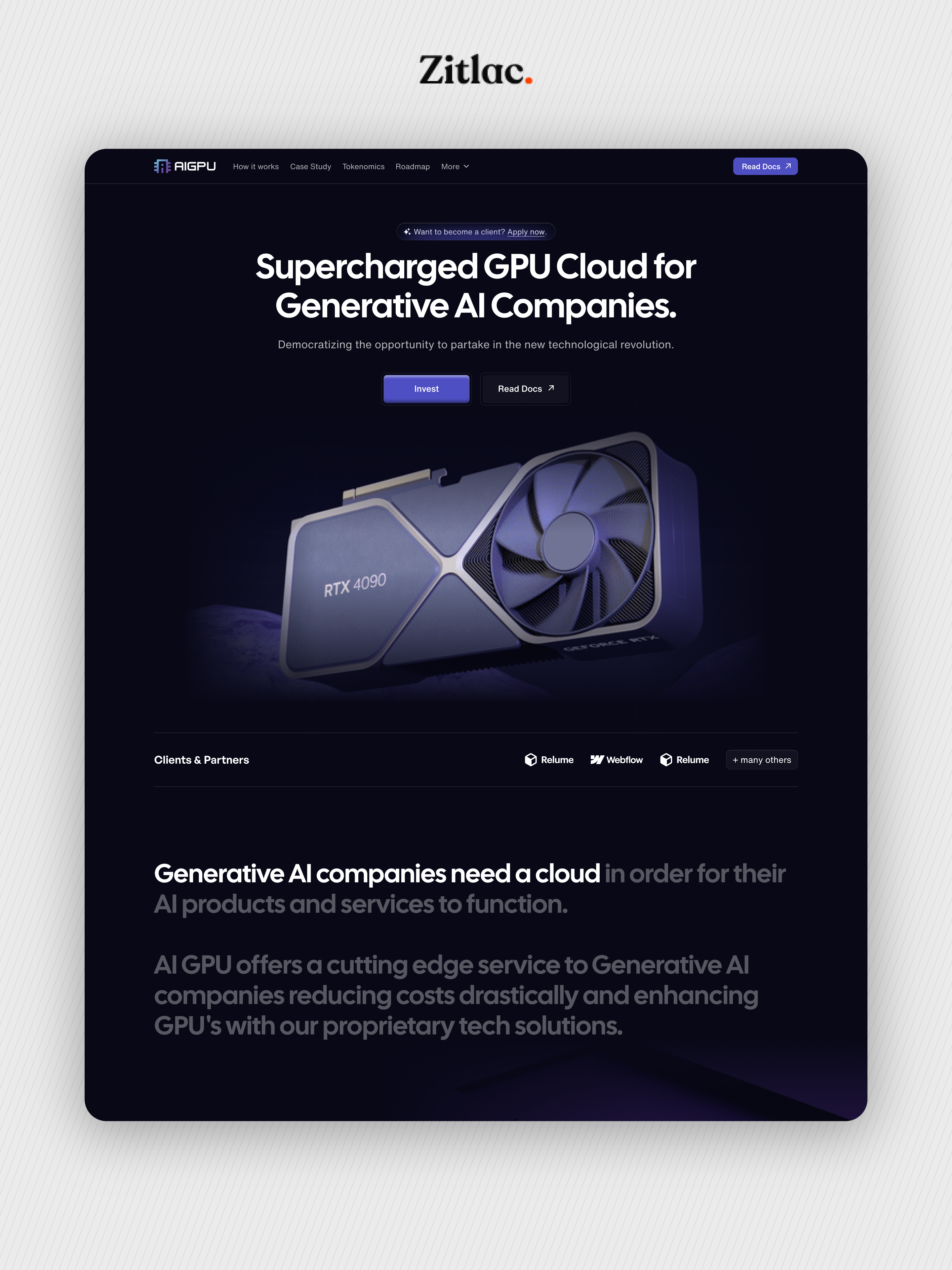 AiGPU — Website Redesign gpu gpu website ui uiux design ux web webdesign website