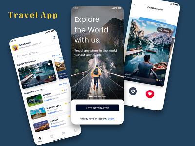 Travel App design design inspiration designlove figma love to travel prototype travelapp ui ux wireframe