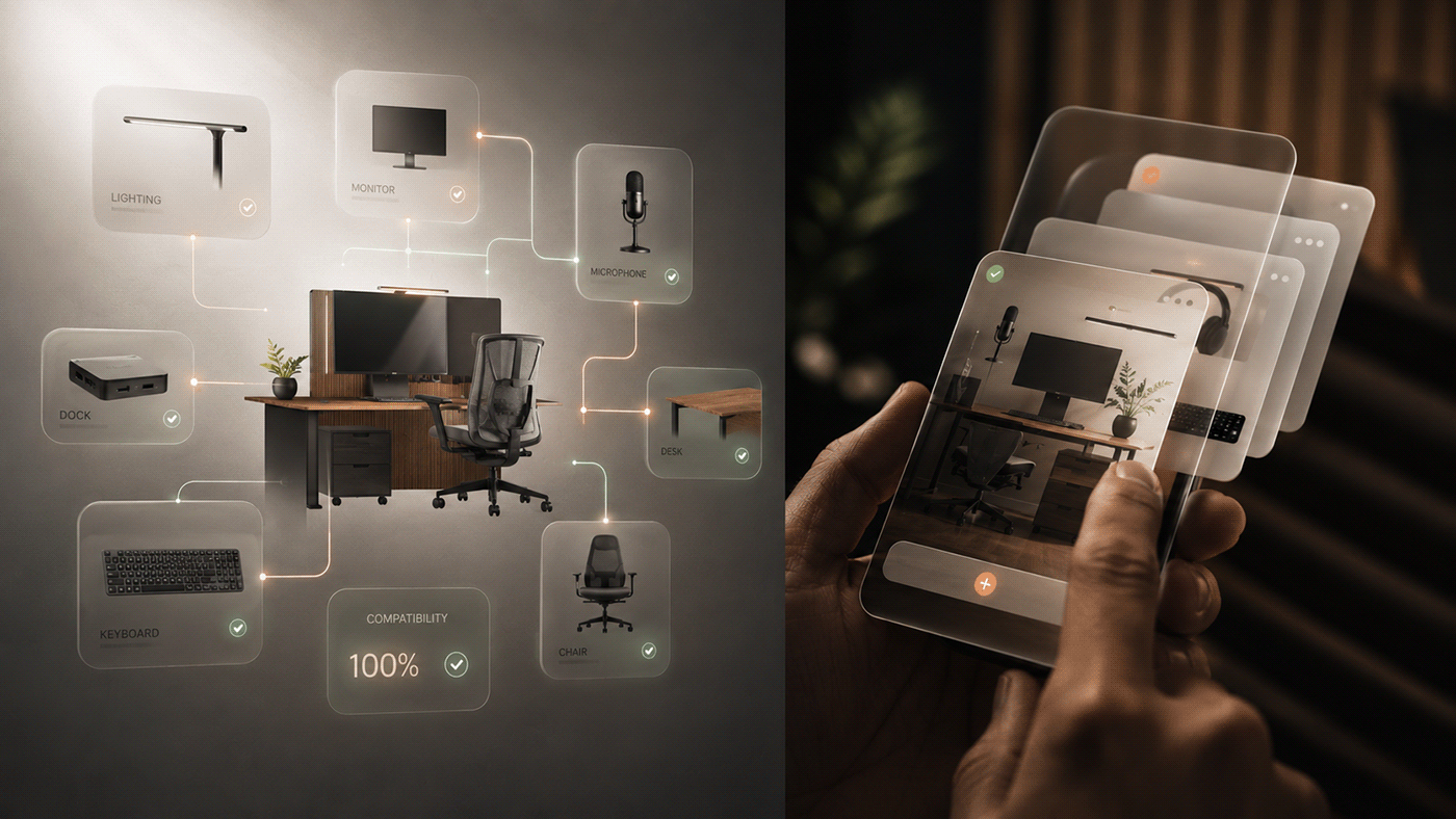 Frame — Curated Workspace E-commerce Website | UX/UI app branding design graphic design illustration logo typography ui ux vector