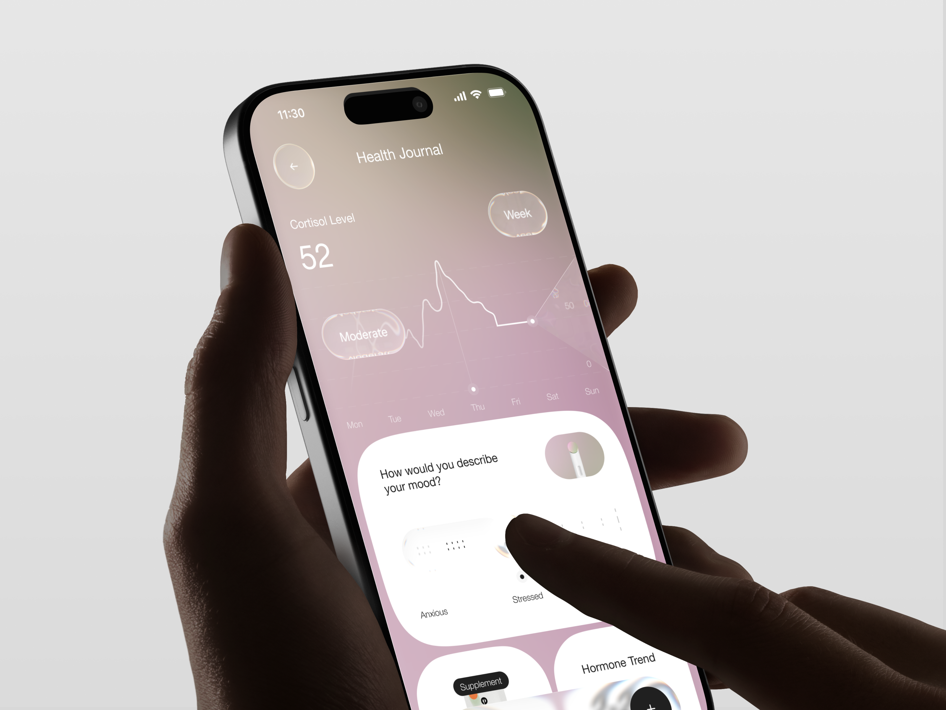 Eli App – Health Tracking App UI Mobile ai app app design b2b business crm dashboard design healthcare interface mobile product rondesign saas service software ui ux uxdesign wellness