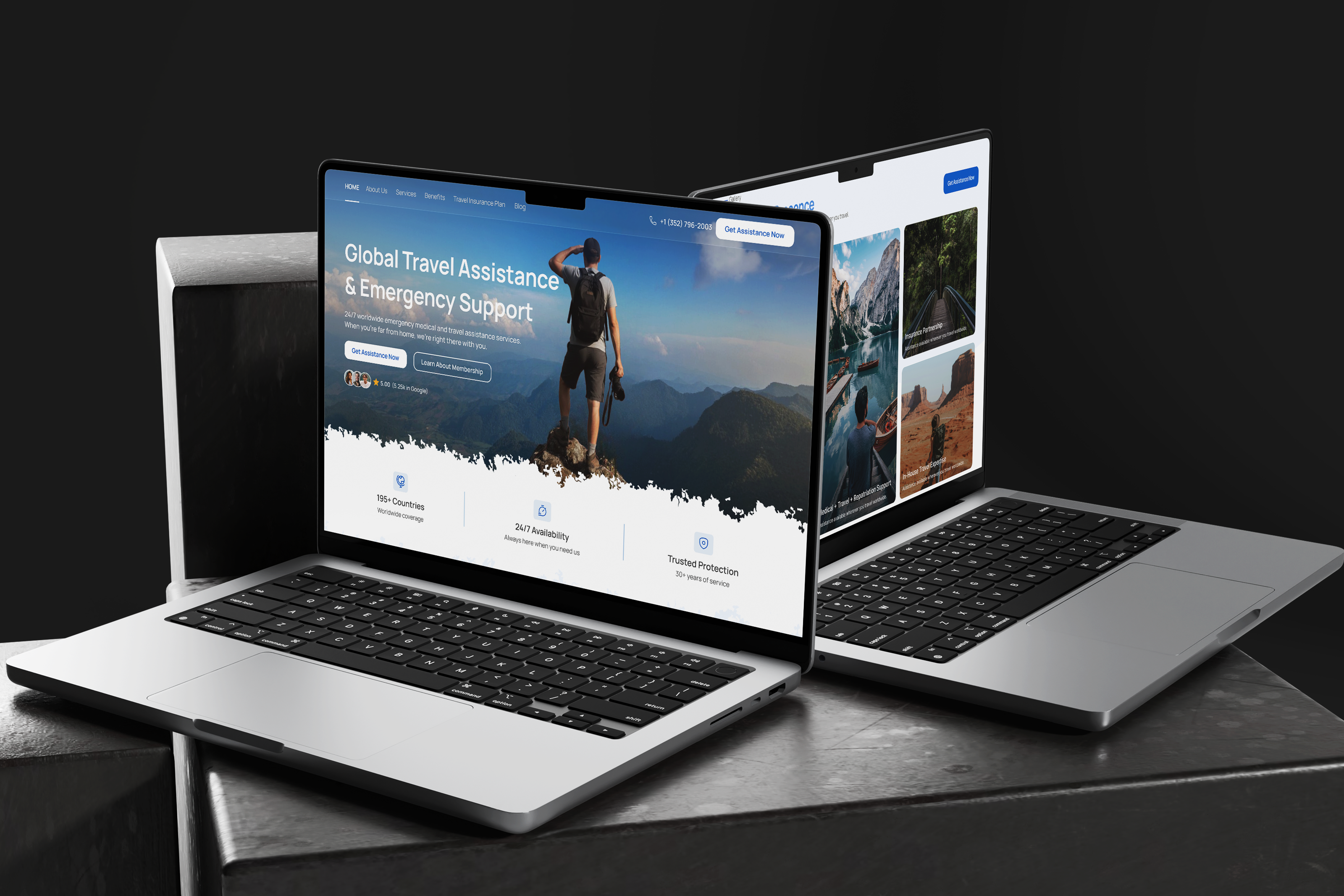 Global Travel Assistance Website UI UX Design