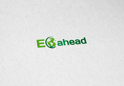 EcoAhead ahead bio design eco graphic design hand logo planet