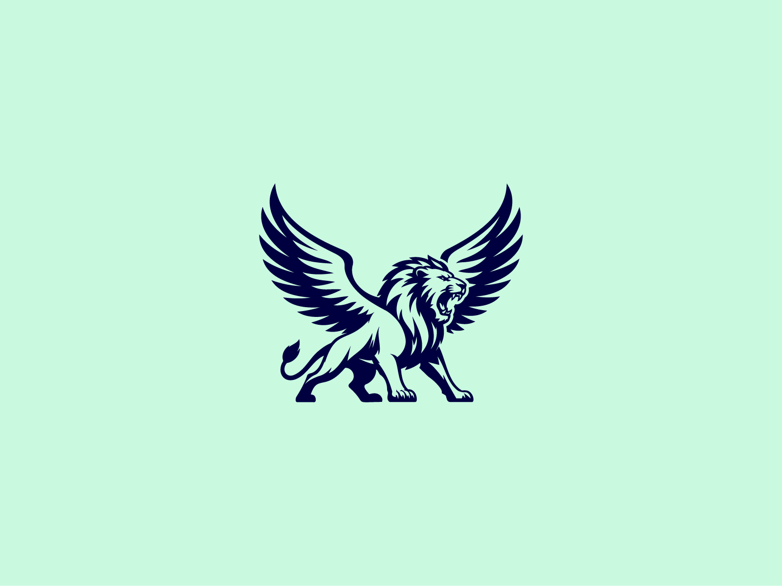 Winged Lion Logo | Premium Flying Lion Mascot For Sale. aggressive logo animal logo brand identity branding custom logo esports logo flying lion griffin logo lion logo logo design logo mark modern logo mythical logo power logo premium logo sports logo vector logo visual identity winged lion winged lion logo