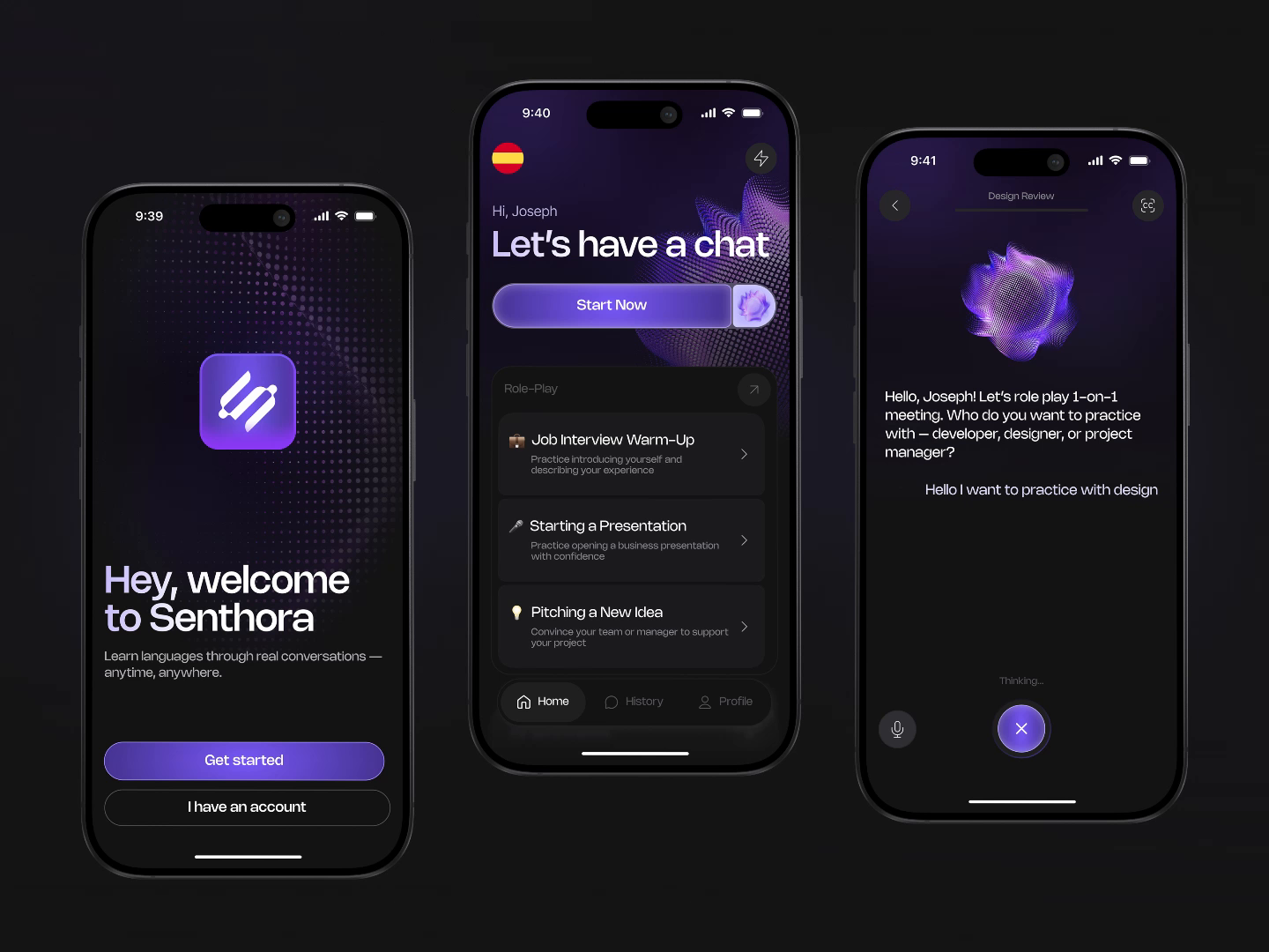Senthora - AI Language Learning App