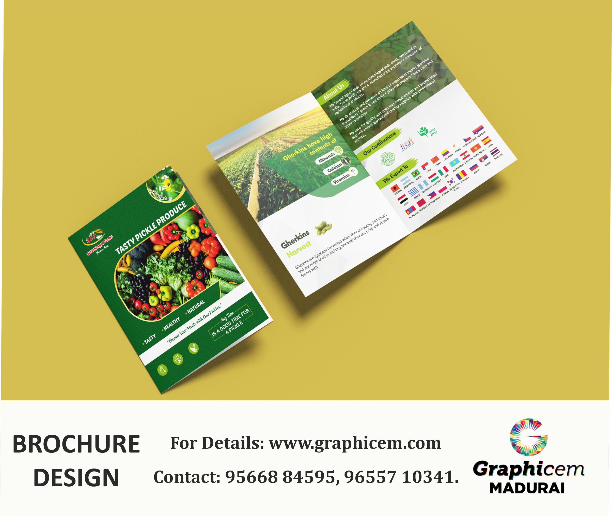 Brochure Design For Sarami Agro Food branding brochure design marketing design