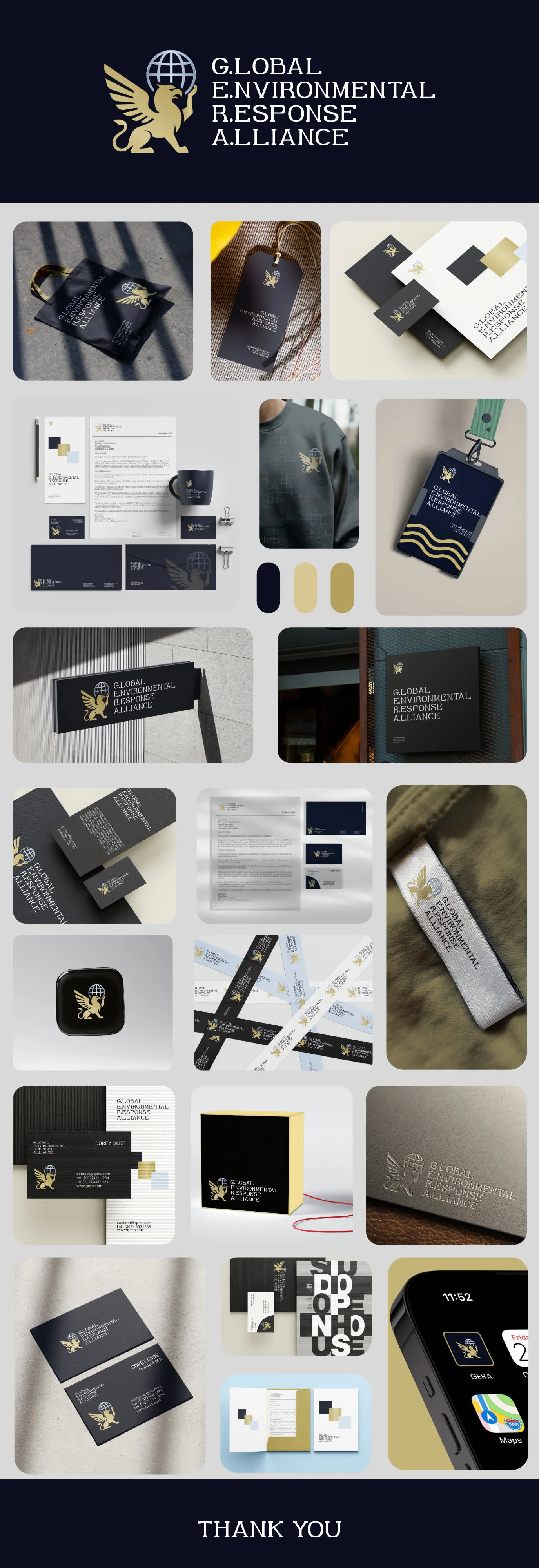 GERA logo design project alliance black branding creative environmental global golden griffin identity internet luxury modern organization protection resilience service strength sustainability