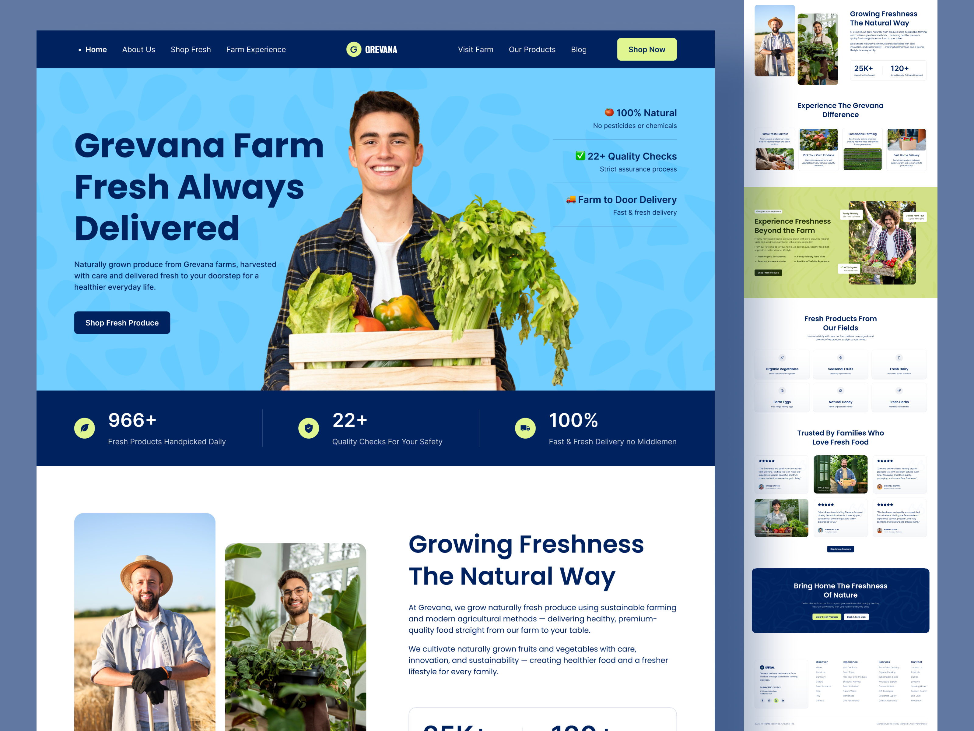Organic Farm Website Landing Page