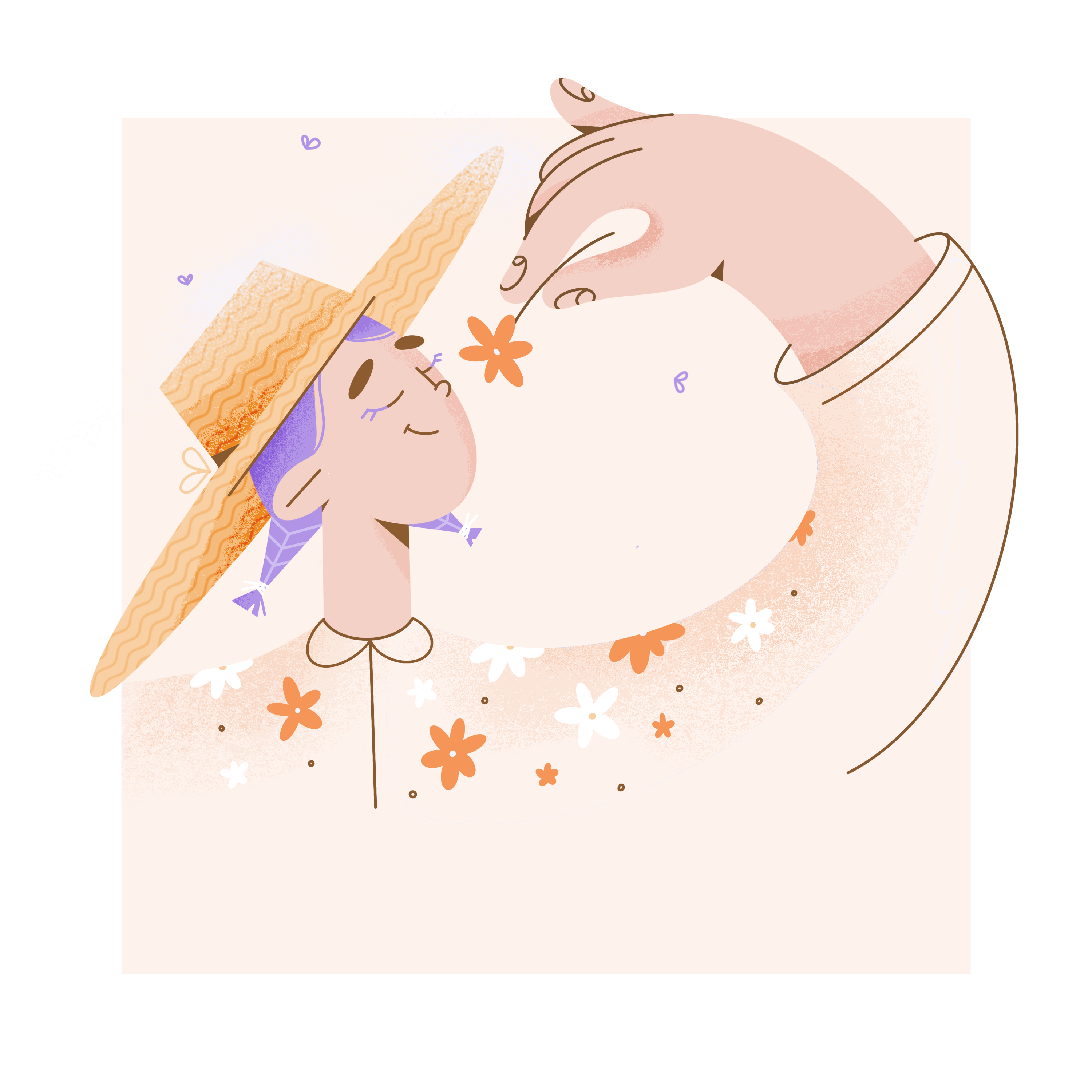 Spring 2d 2dart 2dillustration character characterillustration drawing flowers illustration spring