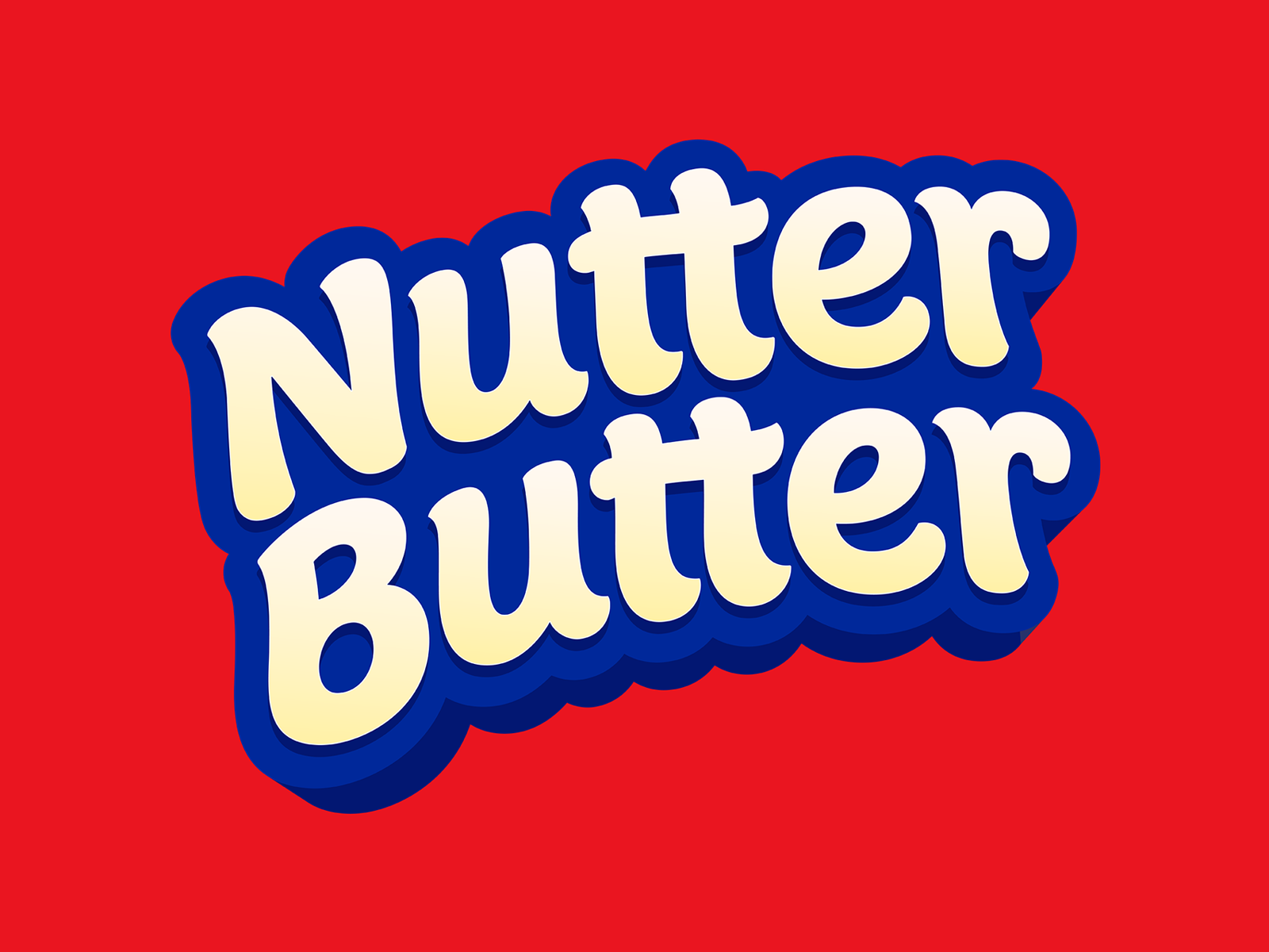 Nutter Butter logotype branding customlettering handlettering lettering logo logotype packaging type typography wordmark