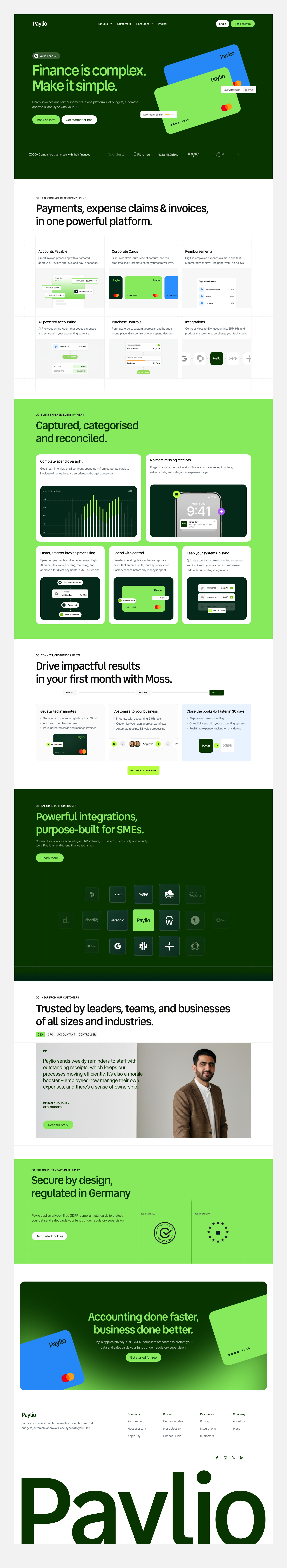 Example of Finance Landing Page Design