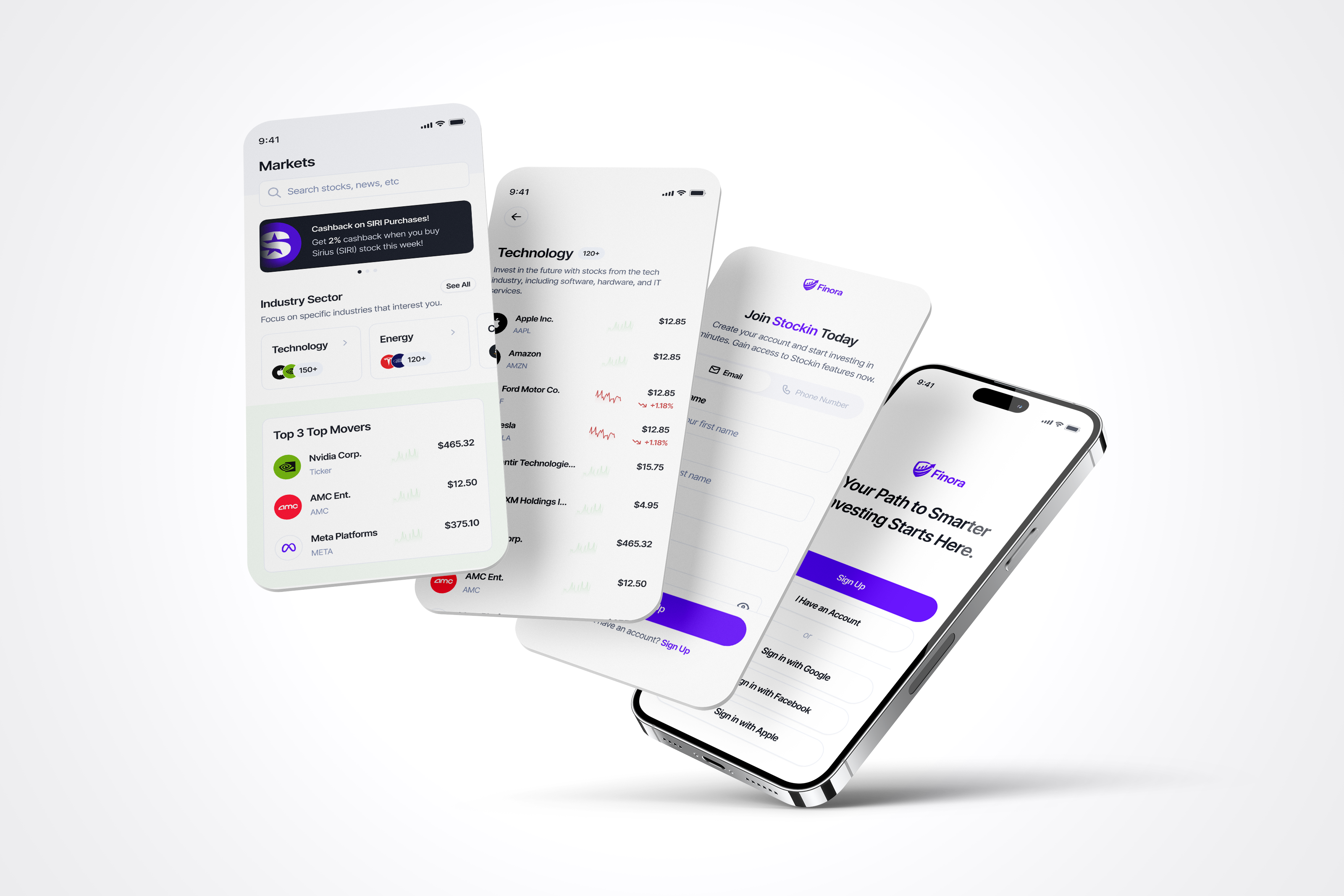 Stock Trading Mobile App UI UX Design | Fintech App Design