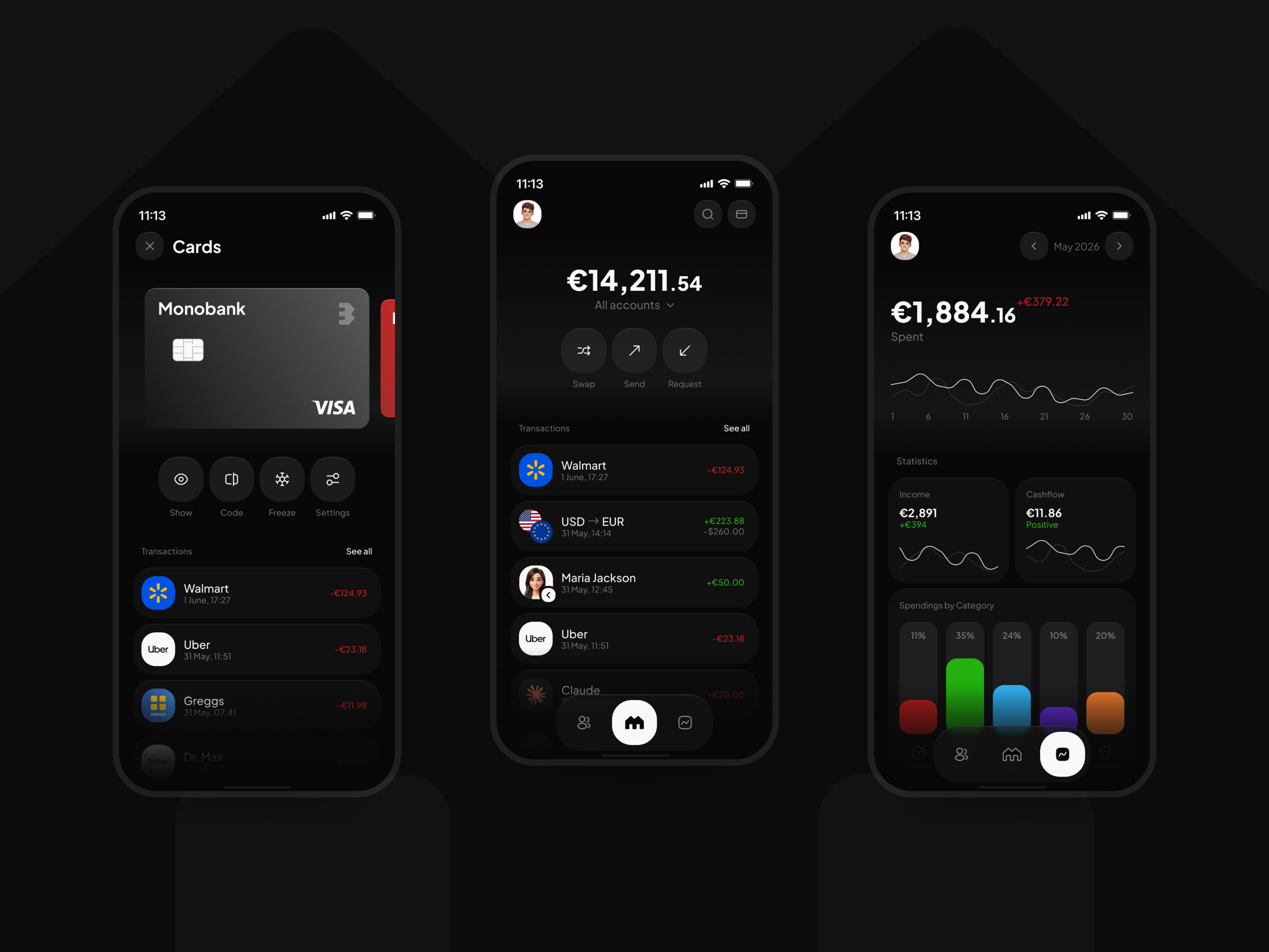 Monobank — Mobile App — Banking UI app design banking branding fintech mobile app product design ui