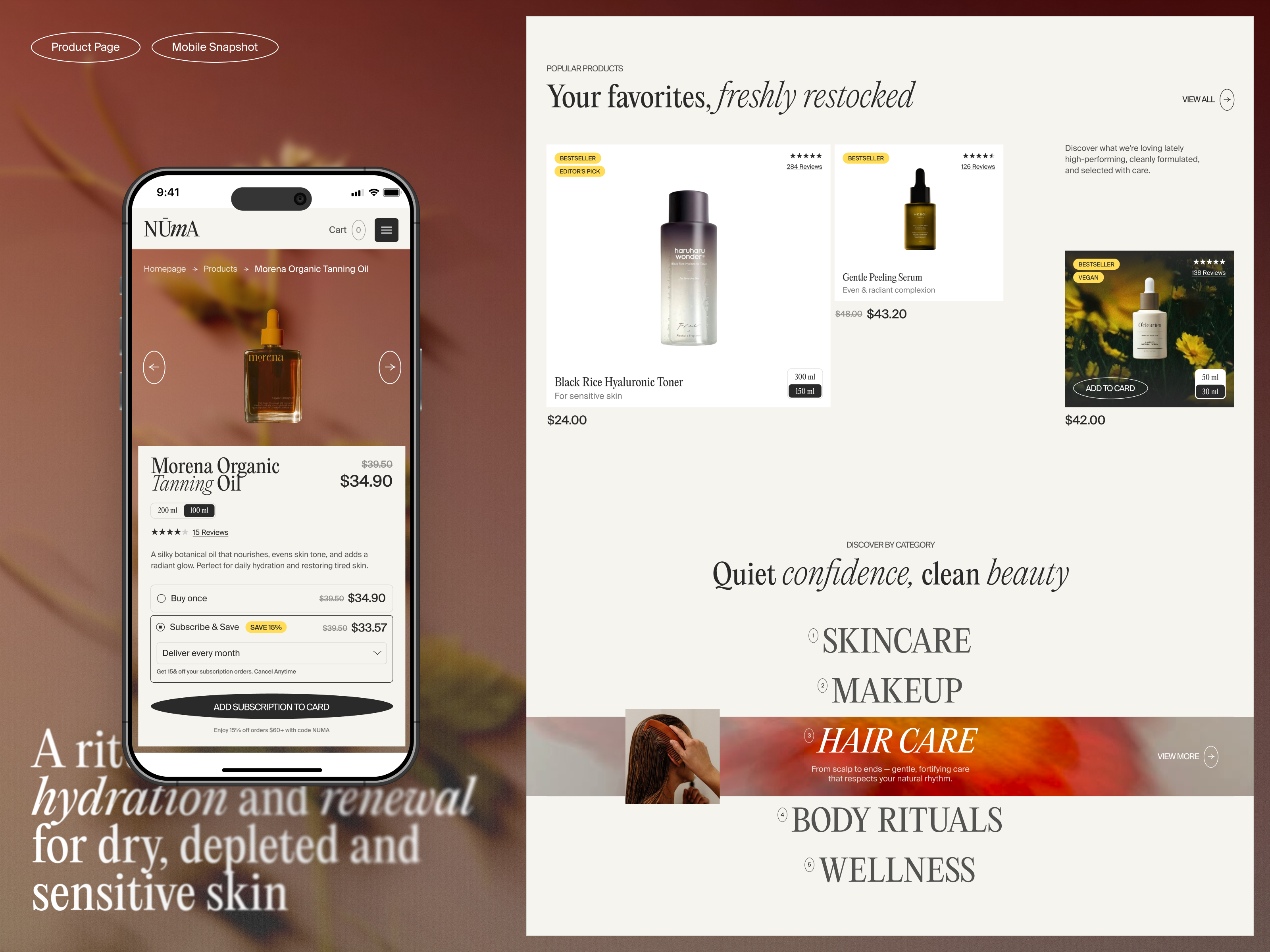 Ecommerce Website Design For Beauty Brand – NŪMA